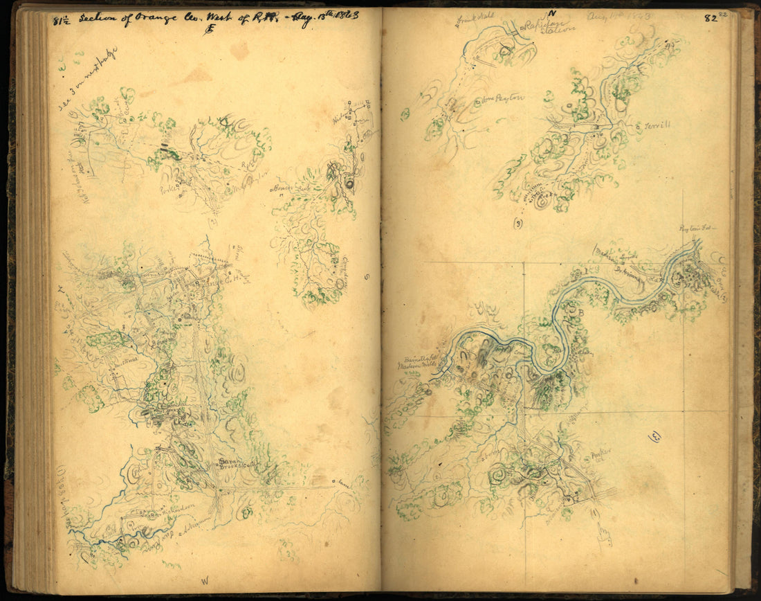 Image 90 of Sketch Book of Jed. Hotchkiss, Capt. &amp; Top. Eng., Hd. Qrs., 2nd Corps, Army of N. Virginia : Virginia from Sketch Book of Jed. Hotchkiss, Capt. &amp; Top. Eng., Hd. Qrs., 2nd Corps, Army of N. Virginia : Virginia 1862 by Relic Map Company