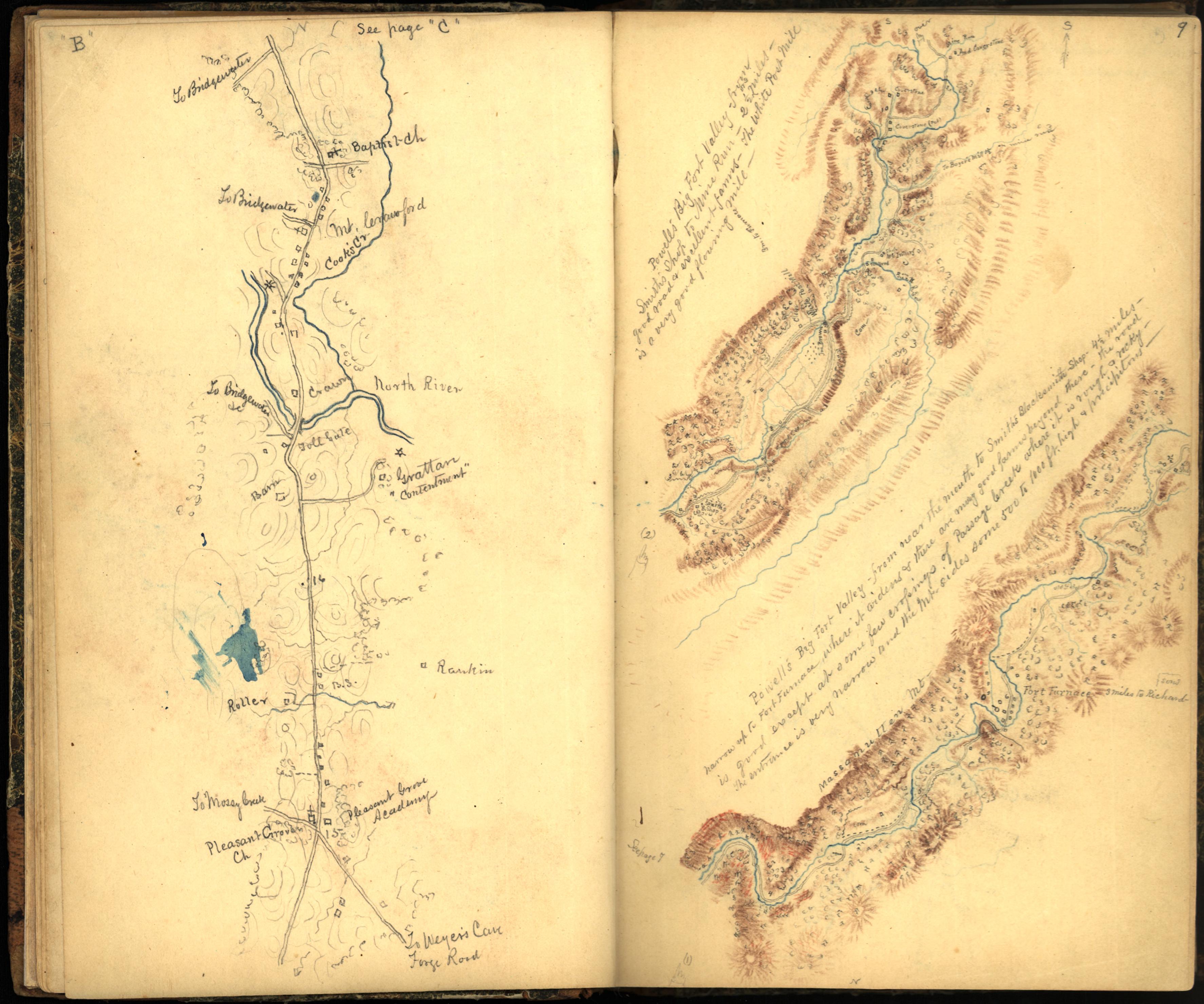 Image 18 of Sketch Book of Jed. Hotchkiss, Capt. &amp; Top. Eng., Hd. Qrs., 2nd Corps, Army of N. Virginia : Virginia from Sketch Book of Jed. Hotchkiss, Capt. &amp; Top. Eng., Hd. Qrs., 2nd Corps, Army of N. Virginia : Virginia 1862 by Relic Map Company