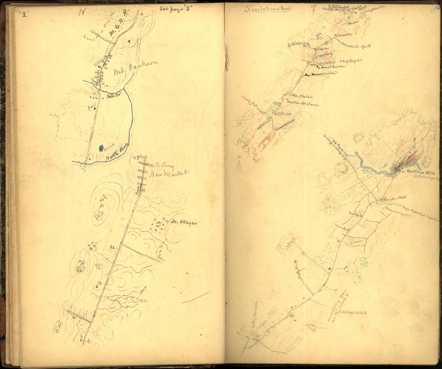 Image 25 of Sketch Book of Jed. Hotchkiss, Capt. &amp; Top. Eng., Hd. Qrs., 2nd Corps, Army of N. Virginia : Virginia from Sketch Book of Jed. Hotchkiss, Capt. &amp; Top. Eng., Hd. Qrs., 2nd Corps, Army of N. Virginia : Virginia 1862 by Relic Map Company