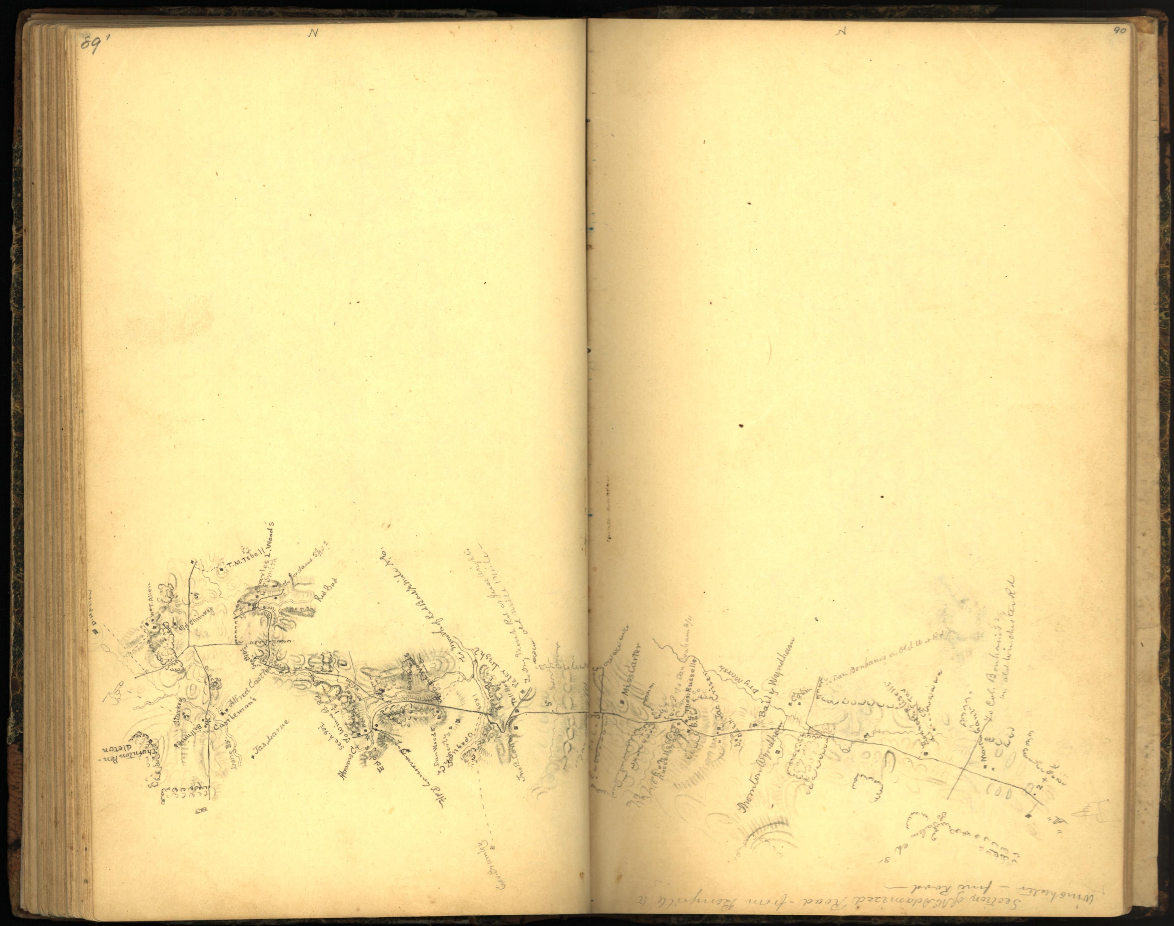 Image 99 of Sketch Book of Jed. Hotchkiss, Capt. &amp; Top. Eng., Hd. Qrs., 2nd Corps, Army of N. Virginia : Virginia from Sketch Book of Jed. Hotchkiss, Capt. &amp; Top. Eng., Hd. Qrs., 2nd Corps, Army of N. Virginia : Virginia 1862 by Relic Map Company
