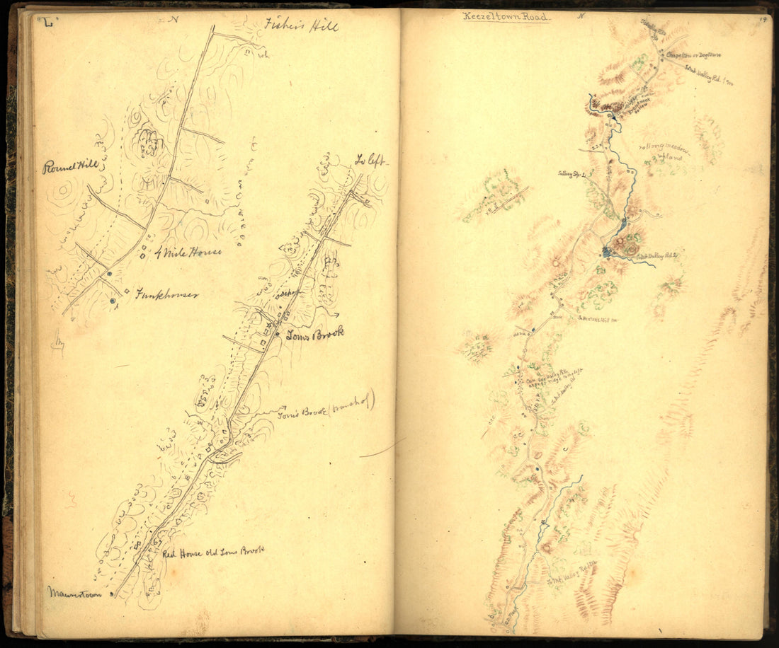 Image 28 of Sketch Book of Jed. Hotchkiss, Capt. &amp; Top. Eng., Hd. Qrs., 2nd Corps, Army of N. Virginia : Virginia from Sketch Book of Jed. Hotchkiss, Capt. &amp; Top. Eng., Hd. Qrs., 2nd Corps, Army of N. Virginia : Virginia 1862 by Relic Map Company