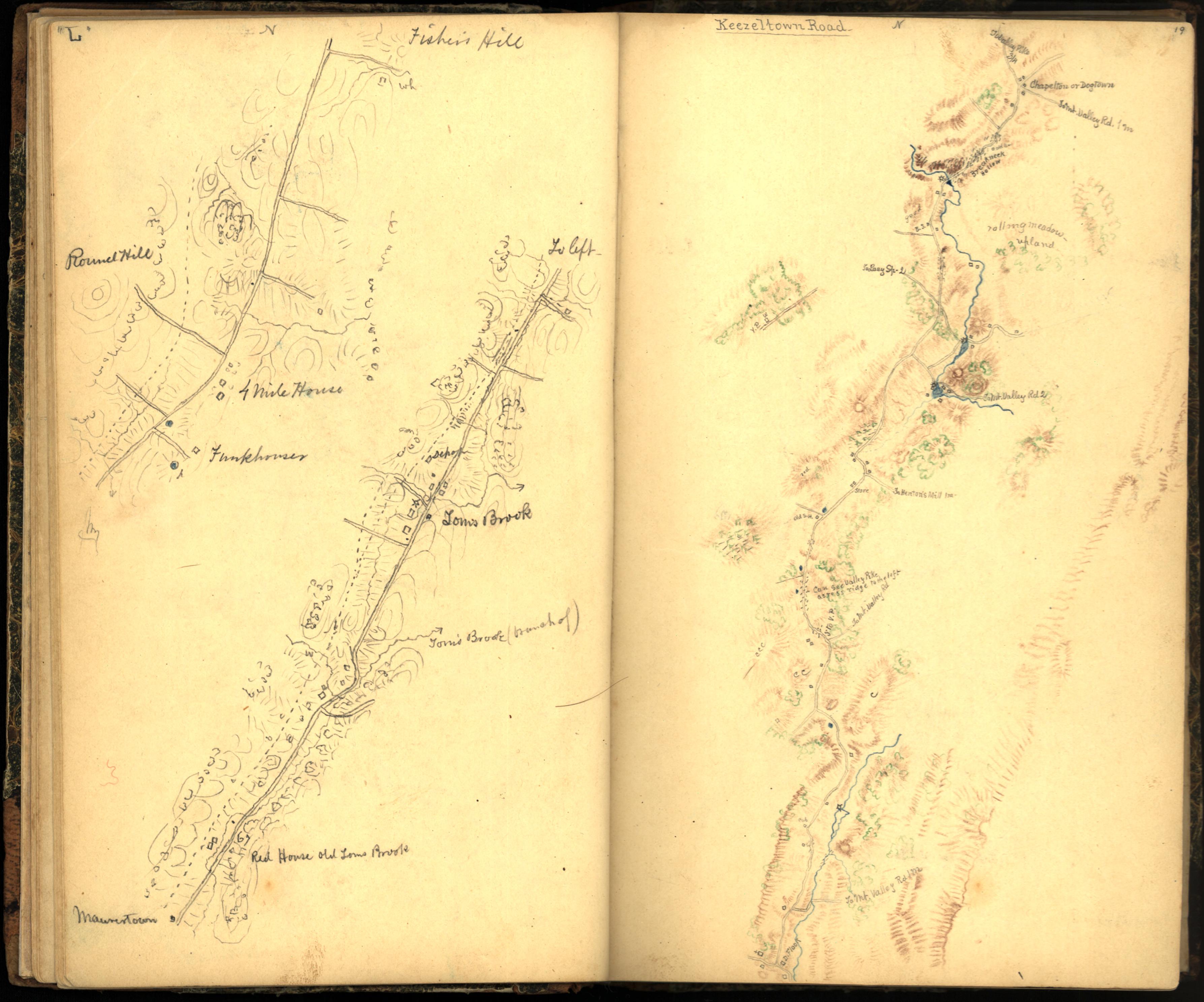 Image 28 of Sketch Book of Jed. Hotchkiss, Capt. &amp; Top. Eng., Hd. Qrs., 2nd Corps, Army of N. Virginia : Virginia from Sketch Book of Jed. Hotchkiss, Capt. &amp; Top. Eng., Hd. Qrs., 2nd Corps, Army of N. Virginia : Virginia 1862 by Relic Map Company