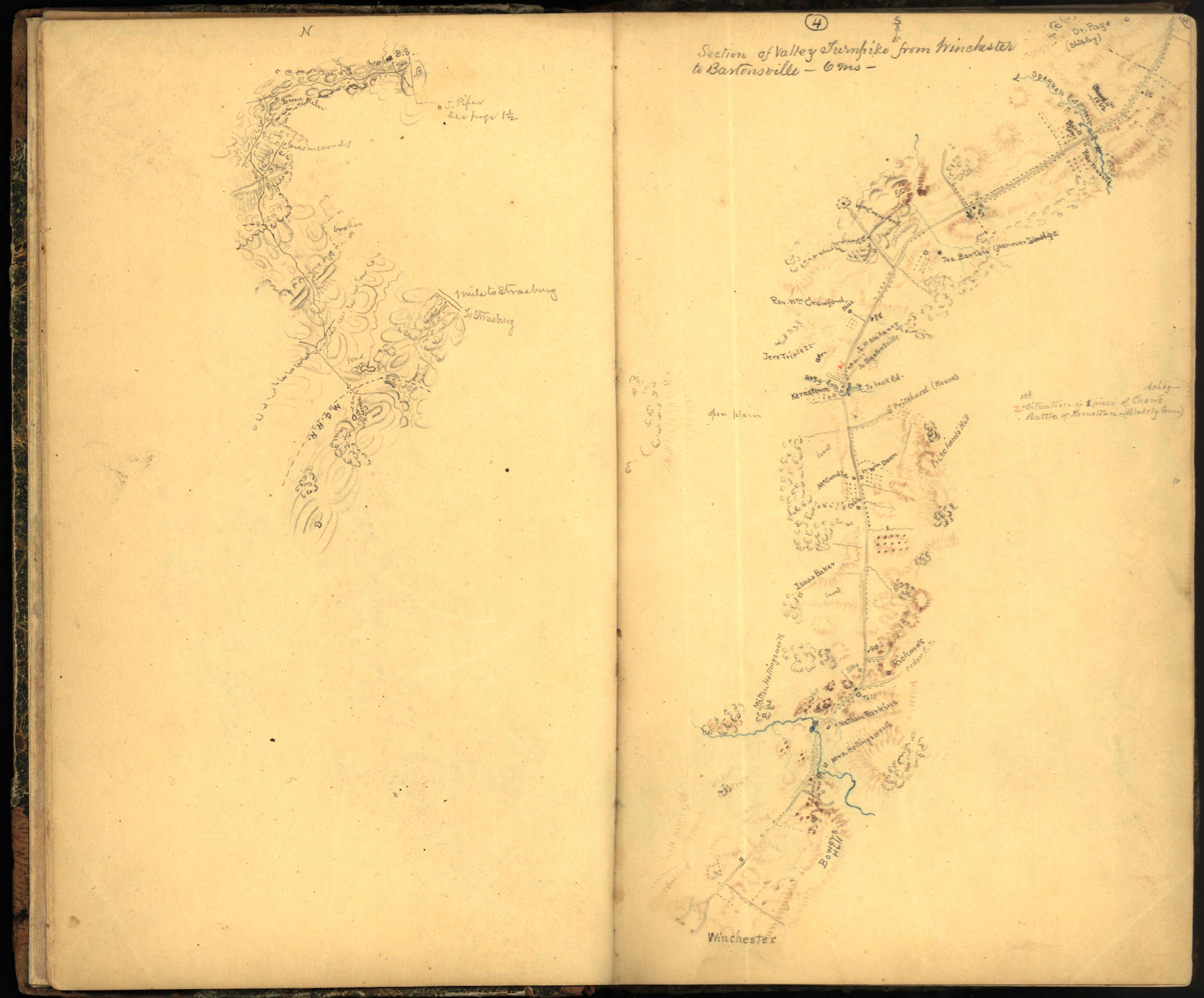 Image 13 of Sketch Book of Jed. Hotchkiss, Capt. &amp; Top. Eng., Hd. Qrs., 2nd Corps, Army of N. Virginia : Virginia from Sketch Book of Jed. Hotchkiss, Capt. &amp; Top. Eng., Hd. Qrs., 2nd Corps, Army of N. Virginia : Virginia 1862 by Relic Map Company