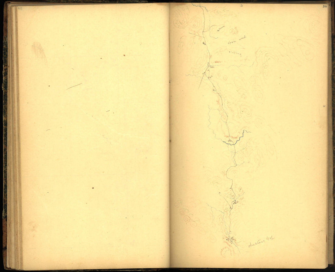 Image 43 of Sketch Book of Jed. Hotchkiss, Capt. &amp; Top. Eng., Hd. Qrs., 2nd Corps, Army of N. Virginia : Virginia from Sketch Book of Jed. Hotchkiss, Capt. &amp; Top. Eng., Hd. Qrs., 2nd Corps, Army of N. Virginia : Virginia 1862 by Relic Map Company