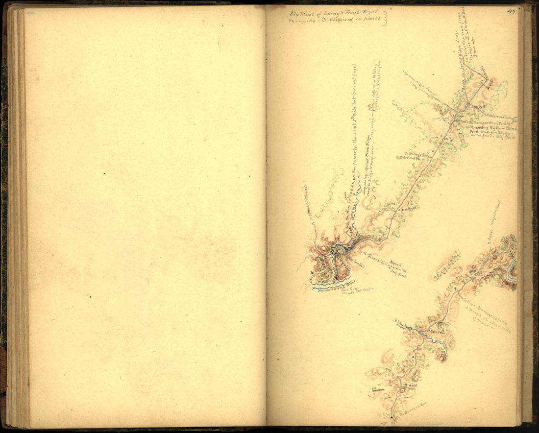 Image 55 of Sketch Book of Jed. Hotchkiss, Capt. &amp; Top. Eng., Hd. Qrs., 2nd Corps, Army of N. Virginia : Virginia from Sketch Book of Jed. Hotchkiss, Capt. &amp; Top. Eng., Hd. Qrs., 2nd Corps, Army of N. Virginia : Virginia 1862 by Relic Map Company
