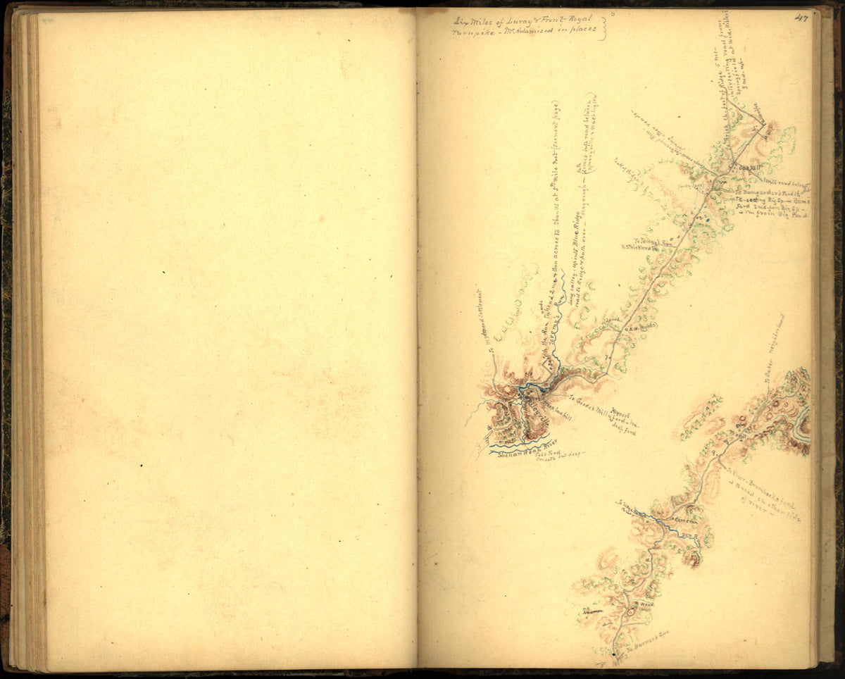 Image 55 of Sketch Book of Jed. Hotchkiss, Capt. &amp; Top. Eng., Hd. Qrs., 2nd Corps, Army of N. Virginia : Virginia from Sketch Book of Jed. Hotchkiss, Capt. &amp; Top. Eng., Hd. Qrs., 2nd Corps, Army of N. Virginia : Virginia 1862 by Relic Map Company