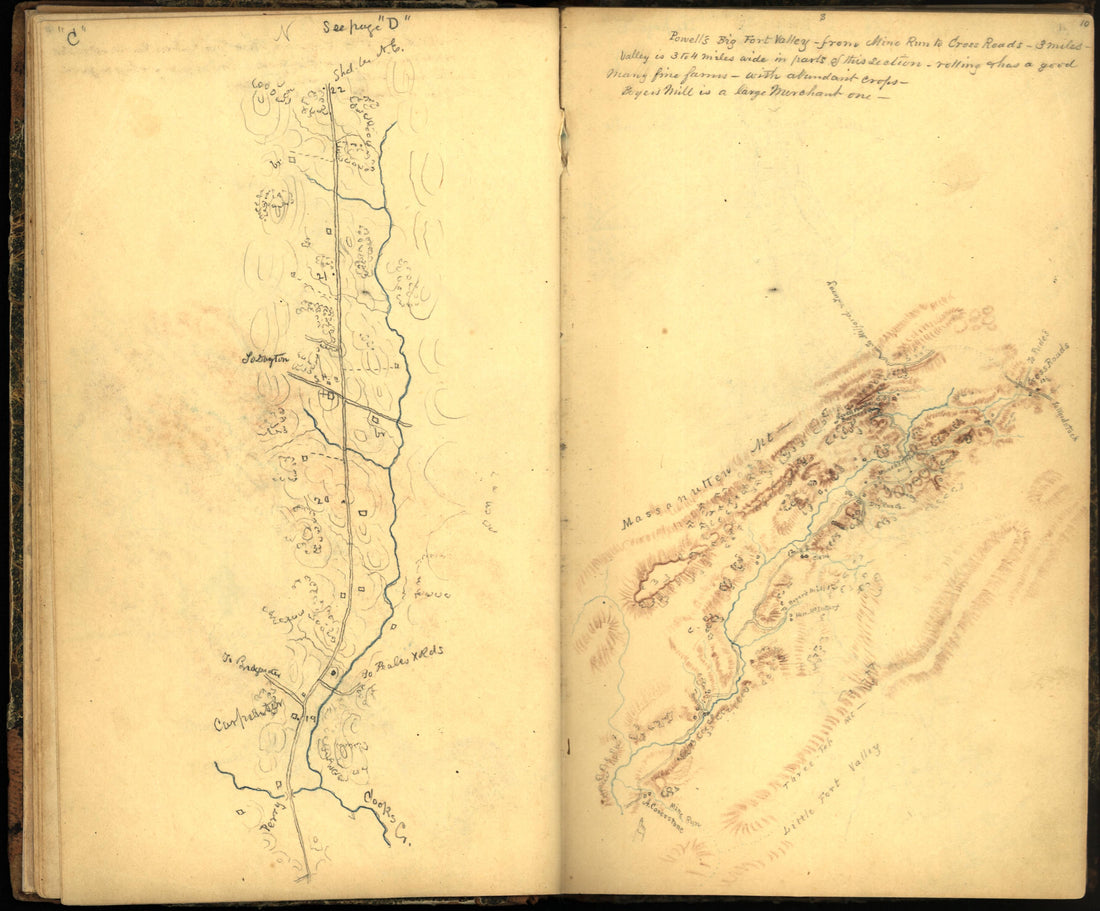 Image 19 of Sketch Book of Jed. Hotchkiss, Capt. &amp; Top. Eng., Hd. Qrs., 2nd Corps, Army of N. Virginia : Virginia from Sketch Book of Jed. Hotchkiss, Capt. &amp; Top. Eng., Hd. Qrs., 2nd Corps, Army of N. Virginia : Virginia 1862 by Relic Map Company