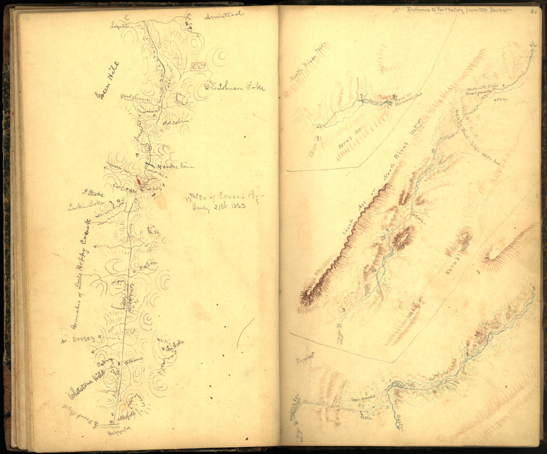 Image 30 of Sketch Book of Jed. Hotchkiss, Capt. &amp; Top. Eng., Hd. Qrs., 2nd Corps, Army of N. Virginia : Virginia from Sketch Book of Jed. Hotchkiss, Capt. &amp; Top. Eng., Hd. Qrs., 2nd Corps, Army of N. Virginia : Virginia 1862 by Relic Map Company