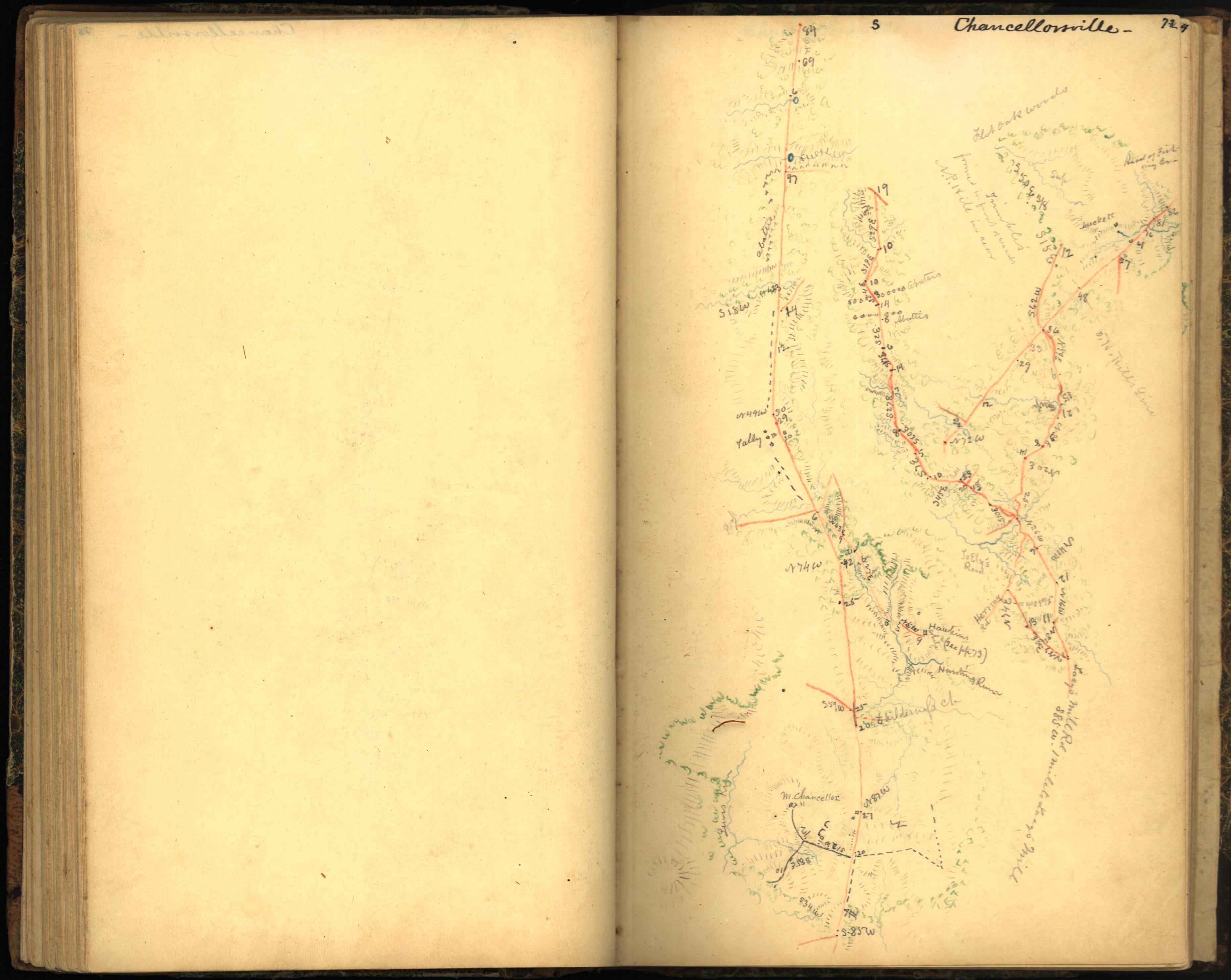 Image 80 of Sketch Book of Jed. Hotchkiss, Capt. &amp; Top. Eng., Hd. Qrs., 2nd Corps, Army of N. Virginia : Virginia from Sketch Book of Jed. Hotchkiss, Capt. &amp; Top. Eng., Hd. Qrs., 2nd Corps, Army of N. Virginia : Virginia 1862 by Relic Map Company