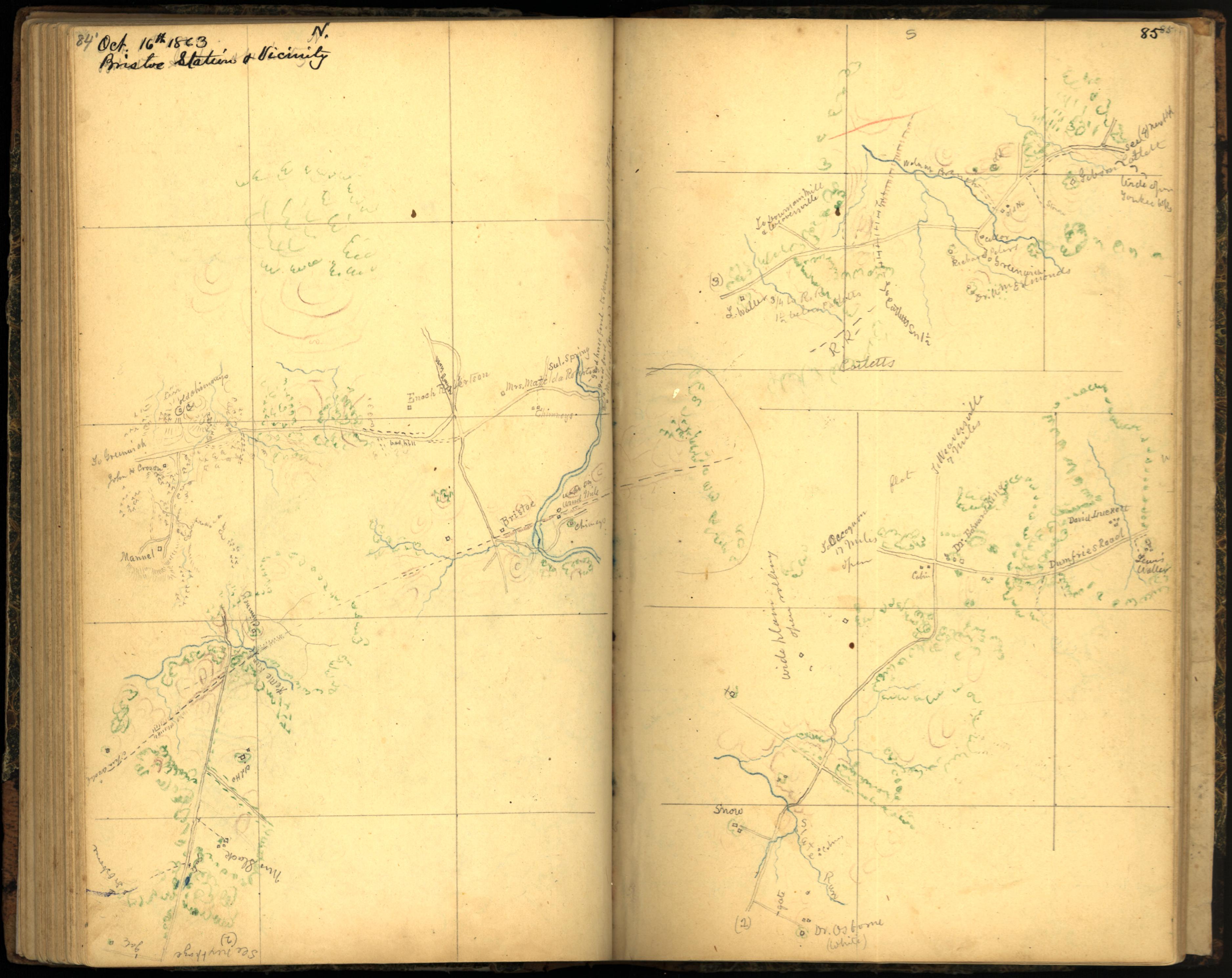 Image 93 of Sketch Book of Jed. Hotchkiss, Capt. &amp; Top. Eng., Hd. Qrs., 2nd Corps, Army of N. Virginia : Virginia from Sketch Book of Jed. Hotchkiss, Capt. &amp; Top. Eng., Hd. Qrs., 2nd Corps, Army of N. Virginia : Virginia 1862 by Relic Map Company