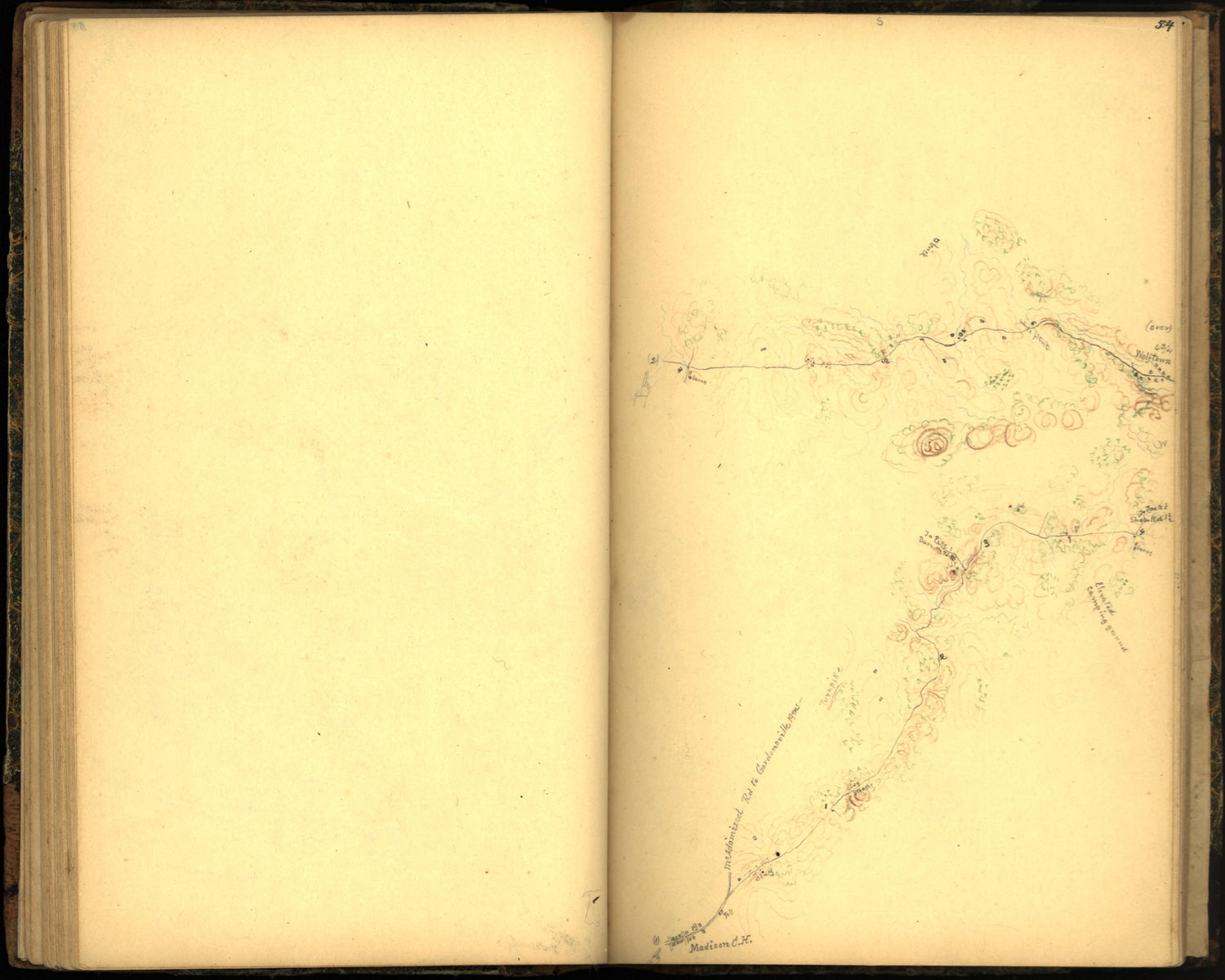 Image 62 of Sketch Book of Jed. Hotchkiss, Capt. &amp; Top. Eng., Hd. Qrs., 2nd Corps, Army of N. Virginia : Virginia from Sketch Book of Jed. Hotchkiss, Capt. &amp; Top. Eng., Hd. Qrs., 2nd Corps, Army of N. Virginia : Virginia 1862 by Relic Map Company