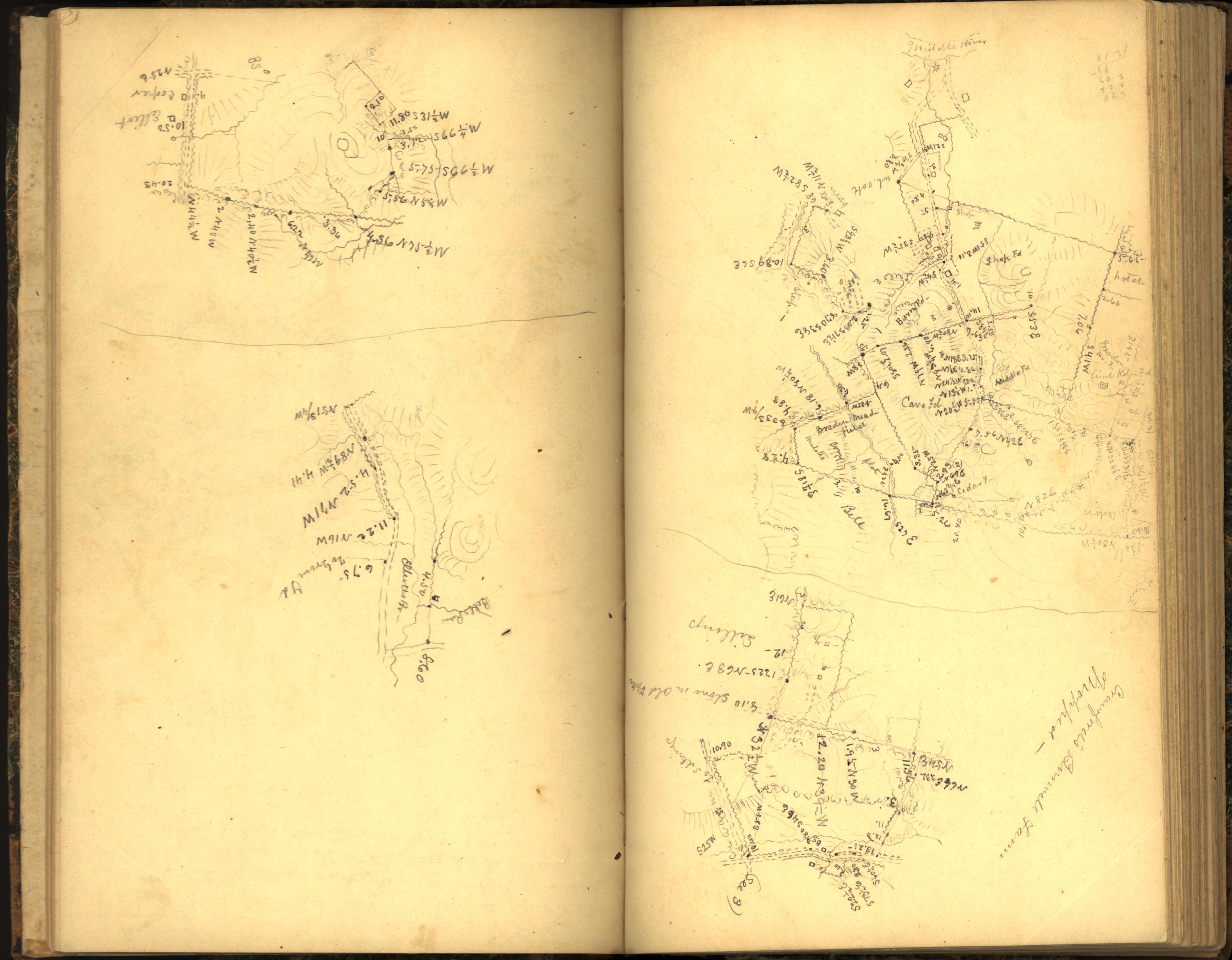 Image 110 of Sketch Book of Jed. Hotchkiss, Capt. &amp; Top. Eng., Hd. Qrs., 2nd Corps, Army of N. Virginia : Virginia from Sketch Book of Jed. Hotchkiss, Capt. &amp; Top. Eng., Hd. Qrs., 2nd Corps, Army of N. Virginia : Virginia 1862 by Relic Map Company