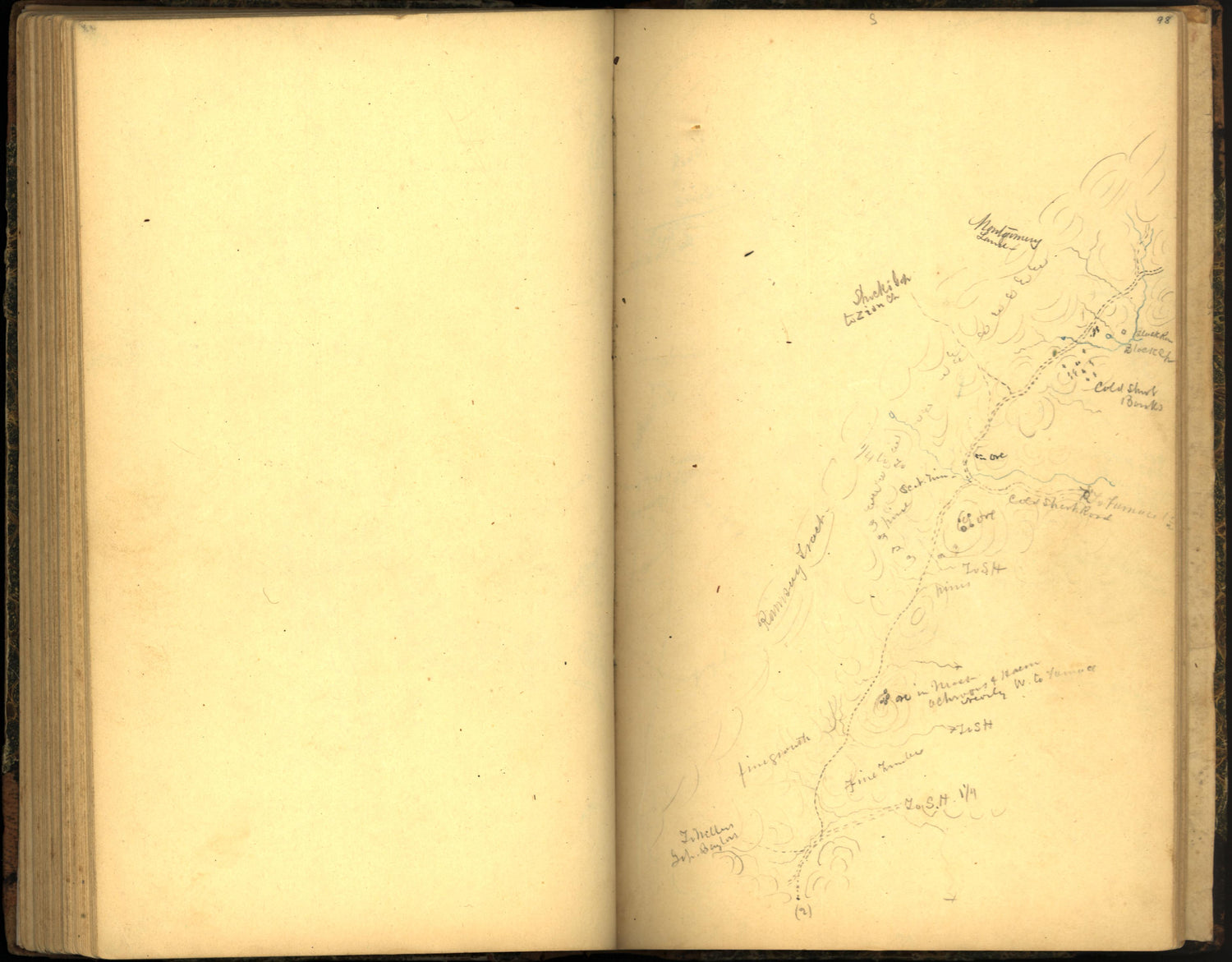 Image 107 of Sketch Book of Jed. Hotchkiss, Capt. &amp; Top. Eng., Hd. Qrs., 2nd Corps, Army of N. Virginia : Virginia from Sketch Book of Jed. Hotchkiss, Capt. &amp; Top. Eng., Hd. Qrs., 2nd Corps, Army of N. Virginia : Virginia 1862 by Relic Map Company