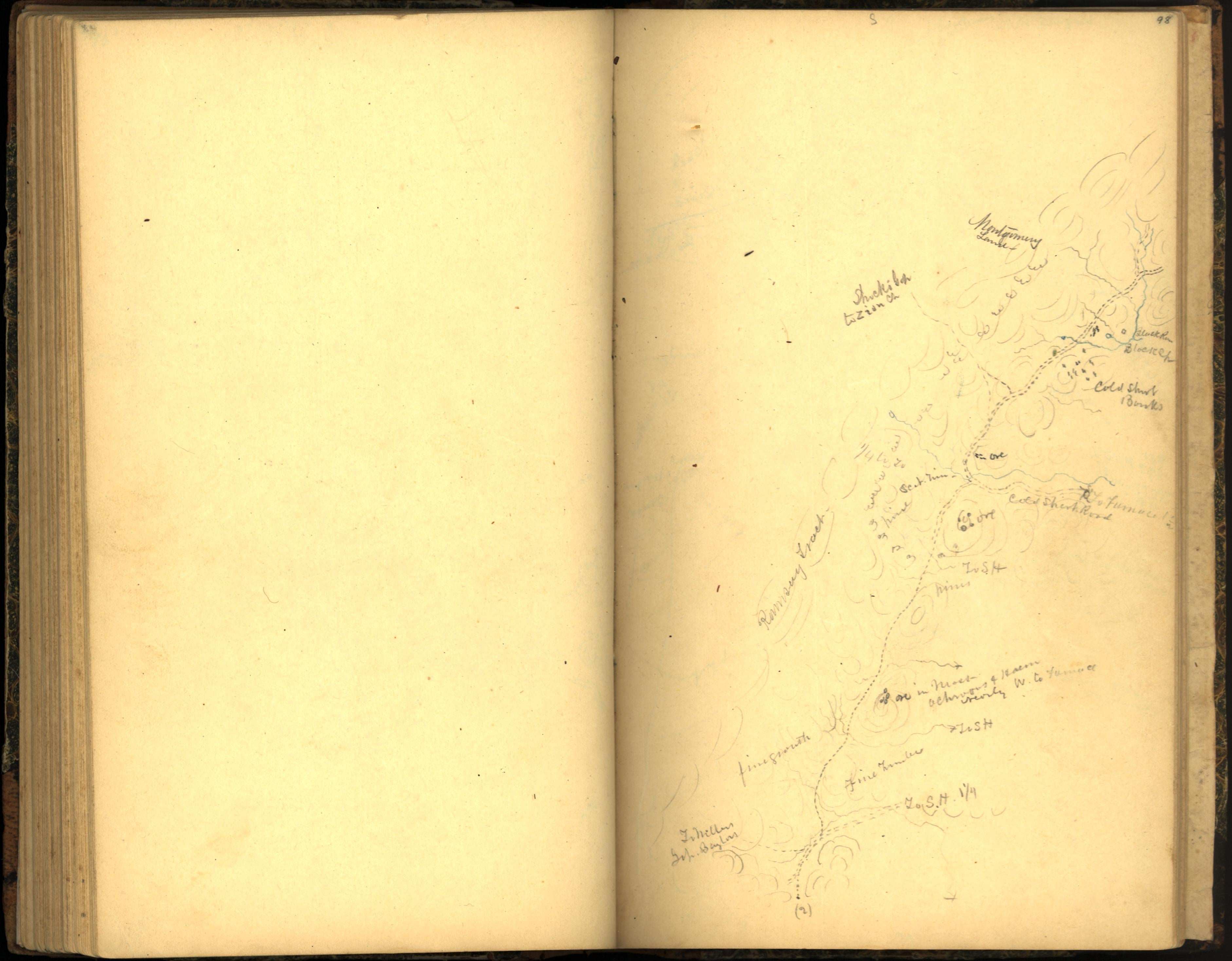 Image 107 of Sketch Book of Jed. Hotchkiss, Capt. &amp; Top. Eng., Hd. Qrs., 2nd Corps, Army of N. Virginia : Virginia from Sketch Book of Jed. Hotchkiss, Capt. &amp; Top. Eng., Hd. Qrs., 2nd Corps, Army of N. Virginia : Virginia 1862 by Relic Map Company