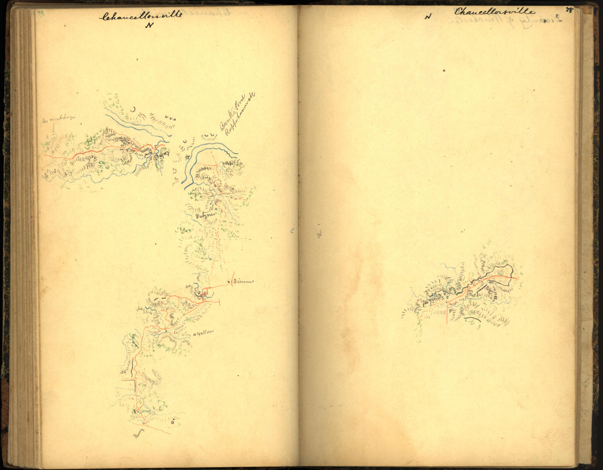 Image 86 of Sketch Book of Jed. Hotchkiss, Capt. &amp; Top. Eng., Hd. Qrs., 2nd Corps, Army of N. Virginia : Virginia from Sketch Book of Jed. Hotchkiss, Capt. &amp; Top. Eng., Hd. Qrs., 2nd Corps, Army of N. Virginia : Virginia 1862 by Relic Map Company