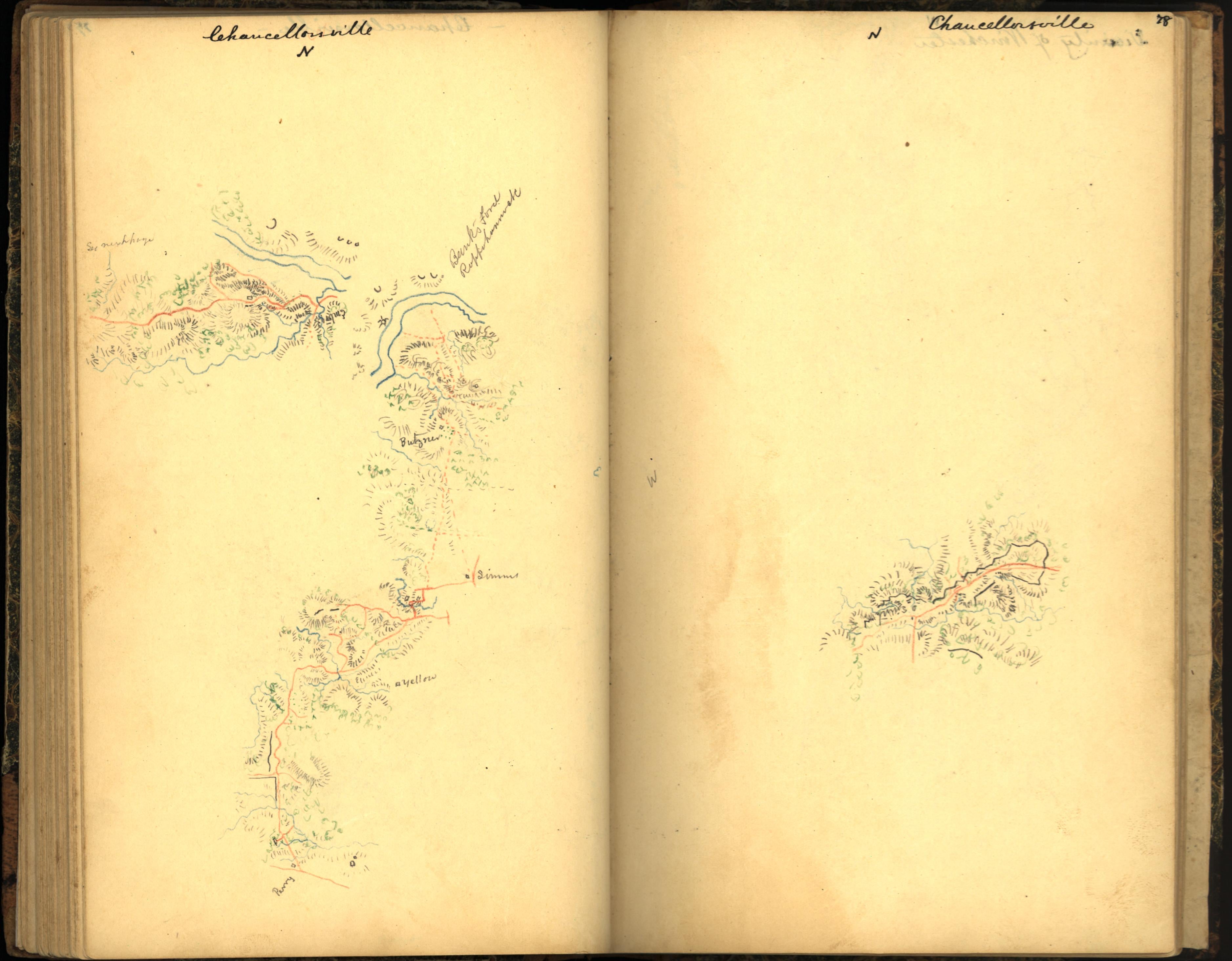Image 86 of Sketch Book of Jed. Hotchkiss, Capt. &amp; Top. Eng., Hd. Qrs., 2nd Corps, Army of N. Virginia : Virginia from Sketch Book of Jed. Hotchkiss, Capt. &amp; Top. Eng., Hd. Qrs., 2nd Corps, Army of N. Virginia : Virginia 1862 by Relic Map Company