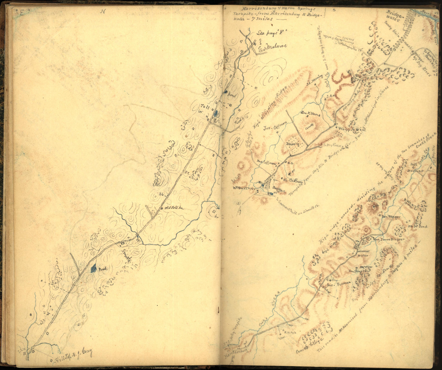 Image 21 of Sketch Book of Jed. Hotchkiss, Capt. &amp; Top. Eng., Hd. Qrs., 2nd Corps, Army of N. Virginia : Virginia from Sketch Book of Jed. Hotchkiss, Capt. &amp; Top. Eng., Hd. Qrs., 2nd Corps, Army of N. Virginia : Virginia 1862 by Relic Map Company