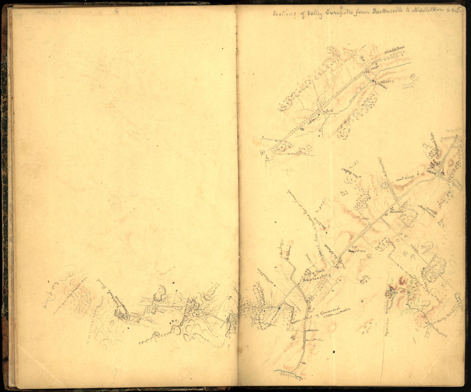 Image 14 of Sketch Book of Jed. Hotchkiss, Capt. &amp; Top. Eng., Hd. Qrs., 2nd Corps, Army of N. Virginia : Virginia from Sketch Book of Jed. Hotchkiss, Capt. &amp; Top. Eng., Hd. Qrs., 2nd Corps, Army of N. Virginia : Virginia 1862 by Relic Map Company
