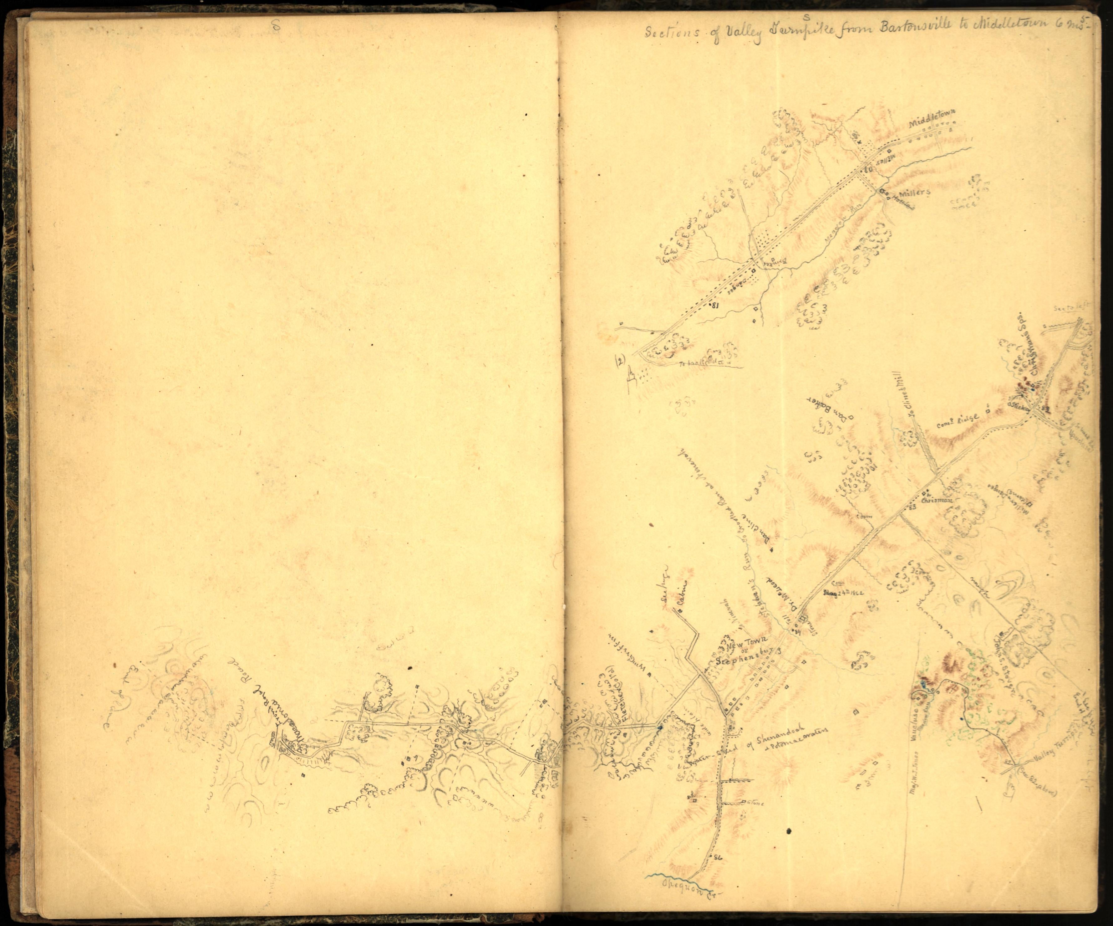 Image 14 of Sketch Book of Jed. Hotchkiss, Capt. &amp; Top. Eng., Hd. Qrs., 2nd Corps, Army of N. Virginia : Virginia from Sketch Book of Jed. Hotchkiss, Capt. &amp; Top. Eng., Hd. Qrs., 2nd Corps, Army of N. Virginia : Virginia 1862 by Relic Map Company