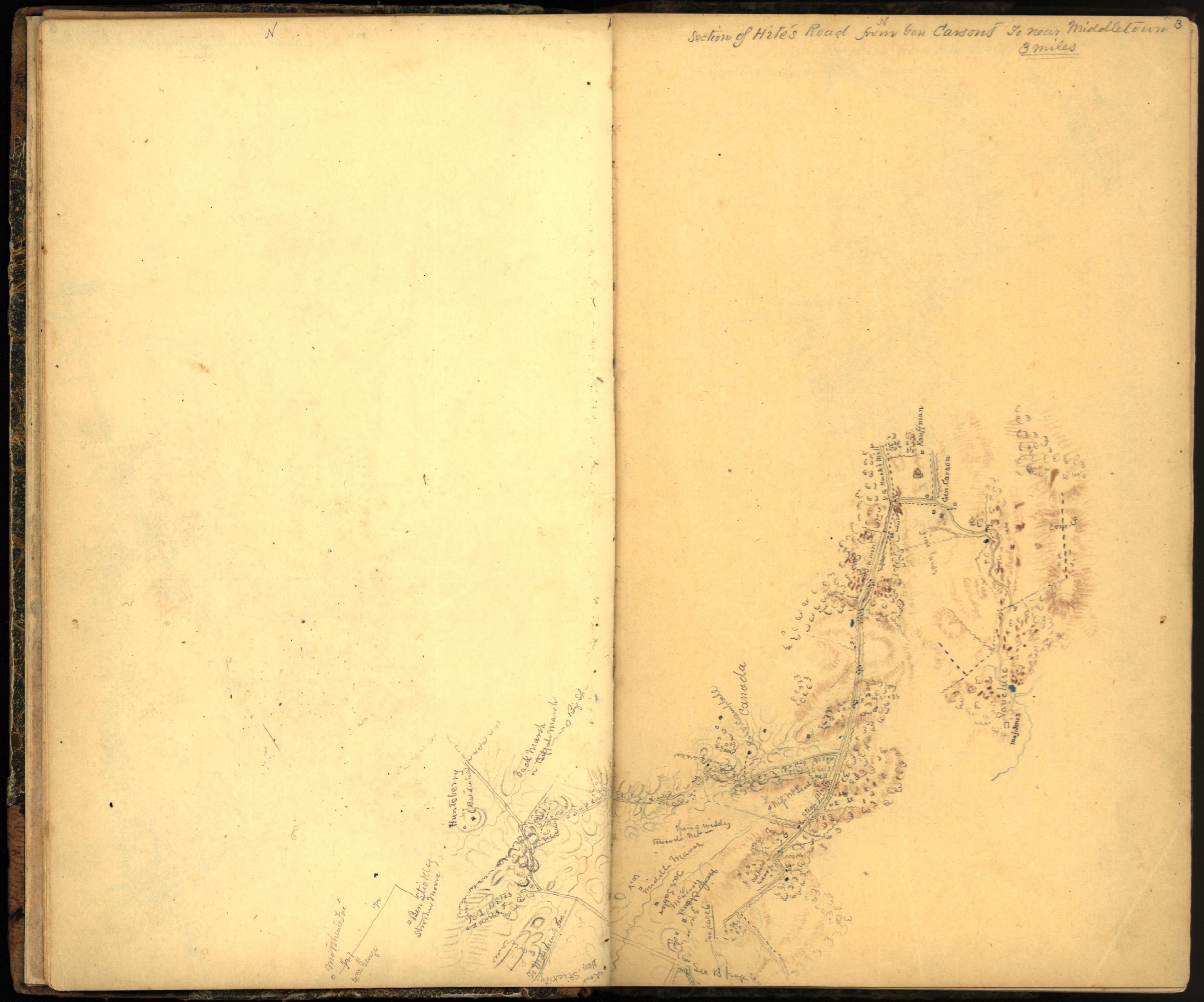 Image 12 of Sketch Book of Jed. Hotchkiss, Capt. &amp; Top. Eng., Hd. Qrs., 2nd Corps, Army of N. Virginia : Virginia from Sketch Book of Jed. Hotchkiss, Capt. &amp; Top. Eng., Hd. Qrs., 2nd Corps, Army of N. Virginia : Virginia 1862 by Relic Map Company