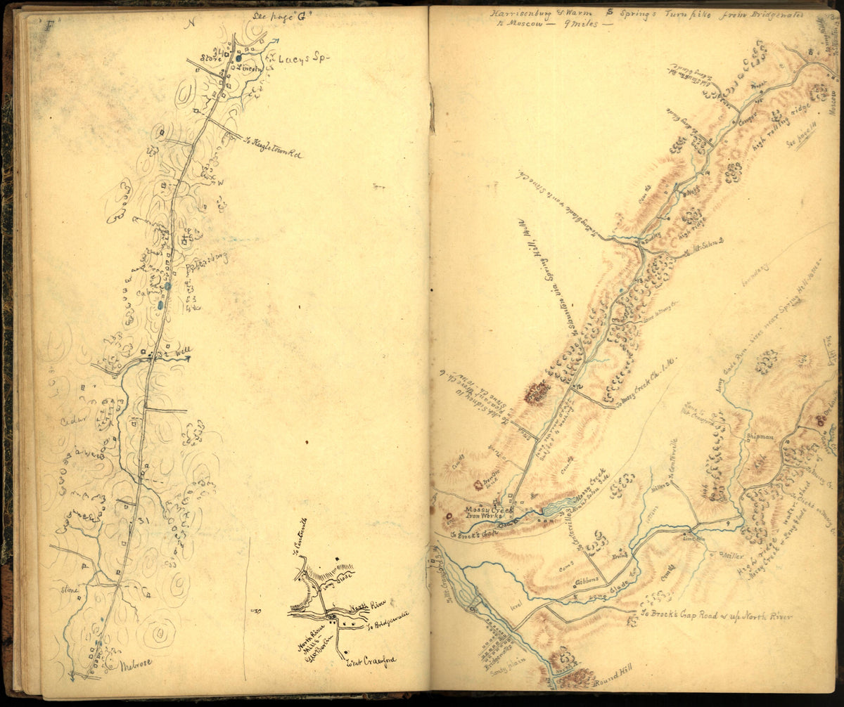 Image 22 of Sketch Book of Jed. Hotchkiss, Capt. &amp; Top. Eng., Hd. Qrs., 2nd Corps, Army of N. Virginia : Virginia from Sketch Book of Jed. Hotchkiss, Capt. &amp; Top. Eng., Hd. Qrs., 2nd Corps, Army of N. Virginia : Virginia 1862 by Relic Map Company