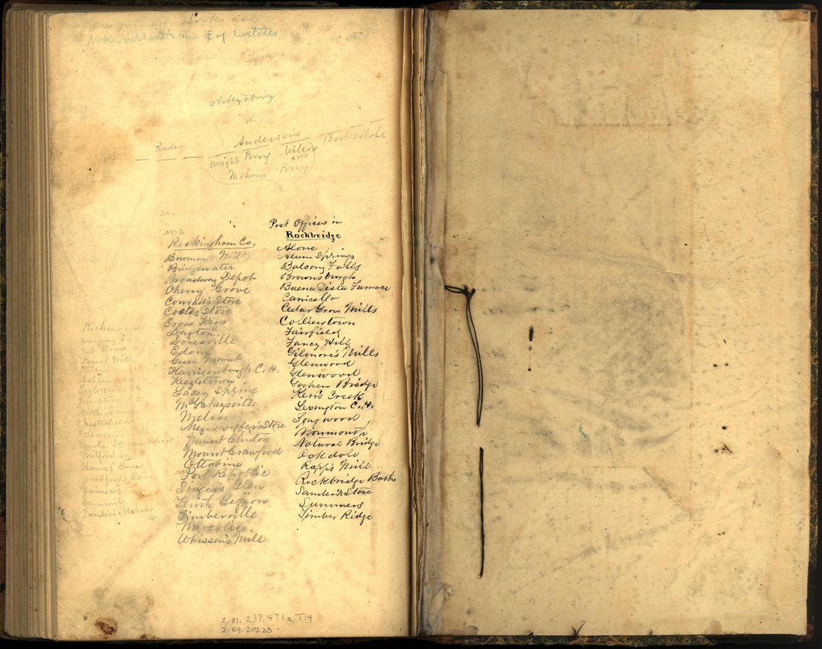 Image 116 of Sketch Book of Jed. Hotchkiss, Capt. &amp; Top. Eng., Hd. Qrs., 2nd Corps, Army of N. Virginia : Virginia from Sketch Book of Jed. Hotchkiss, Capt. &amp; Top. Eng., Hd. Qrs., 2nd Corps, Army of N. Virginia : Virginia 1862 by Relic Map Company