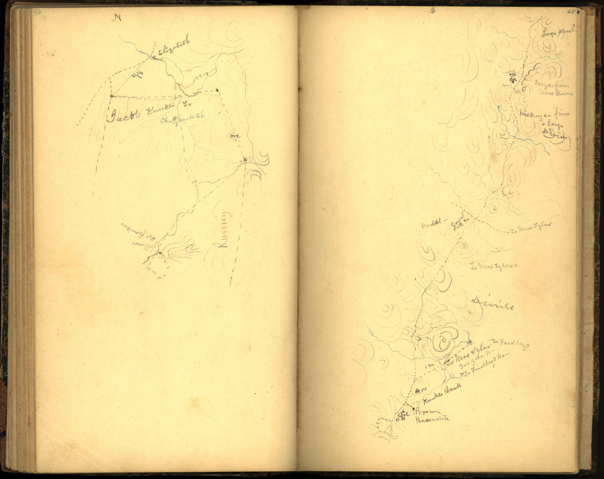 Image 73 of Sketch Book of Jed. Hotchkiss, Capt. &amp; Top. Eng., Hd. Qrs., 2nd Corps, Army of N. Virginia : Virginia from Sketch Book of Jed. Hotchkiss, Capt. &amp; Top. Eng., Hd. Qrs., 2nd Corps, Army of N. Virginia : Virginia 1862 by Relic Map Company
