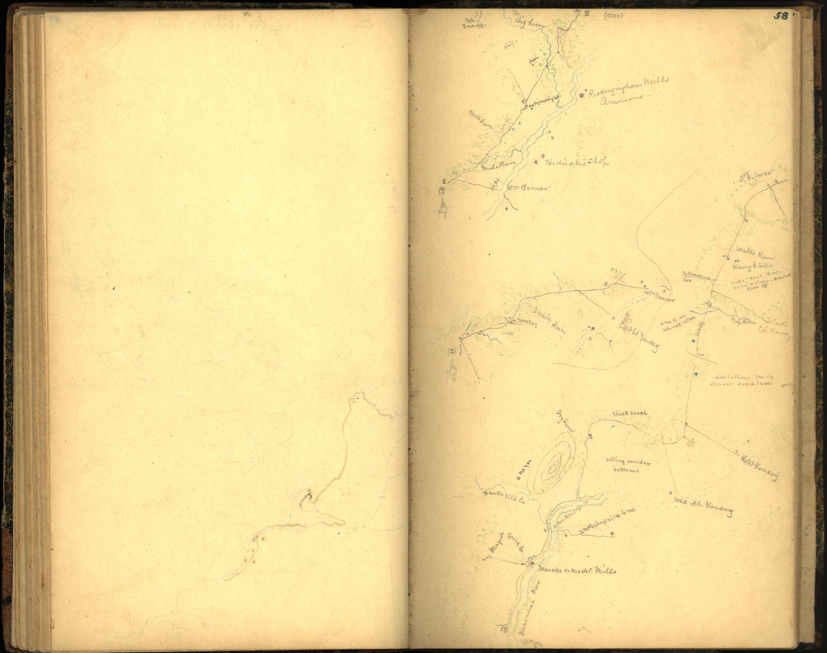 Image 66 of Sketch Book of Jed. Hotchkiss, Capt. &amp; Top. Eng., Hd. Qrs., 2nd Corps, Army of N. Virginia : Virginia from Sketch Book of Jed. Hotchkiss, Capt. &amp; Top. Eng., Hd. Qrs., 2nd Corps, Army of N. Virginia : Virginia 1862 by Relic Map Company