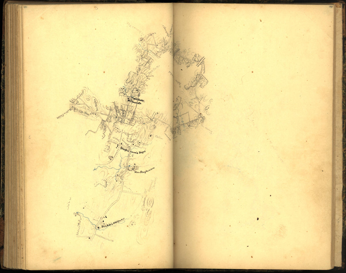 Image 103 of Sketch Book of Jed. Hotchkiss, Capt. &amp; Top. Eng., Hd. Qrs., 2nd Corps, Army of N. Virginia : Virginia from Sketch Book of Jed. Hotchkiss, Capt. &amp; Top. Eng., Hd. Qrs., 2nd Corps, Army of N. Virginia : Virginia 1862 by Relic Map Company