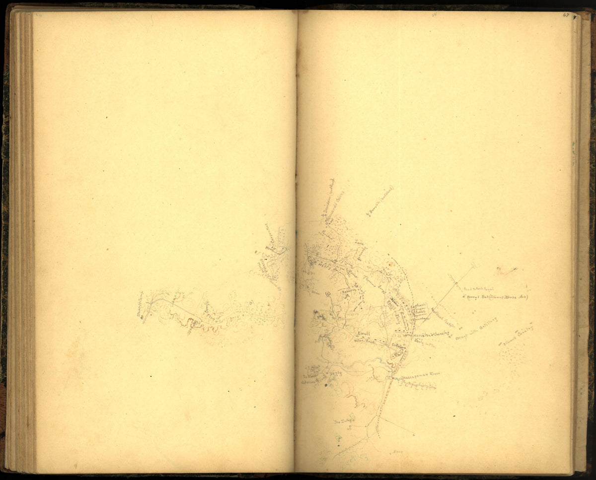 Image 75 of Sketch Book of Jed. Hotchkiss, Capt. &amp; Top. Eng., Hd. Qrs., 2nd Corps, Army of N. Virginia : Virginia from Sketch Book of Jed. Hotchkiss, Capt. &amp; Top. Eng., Hd. Qrs., 2nd Corps, Army of N. Virginia : Virginia 1862 by Relic Map Company
