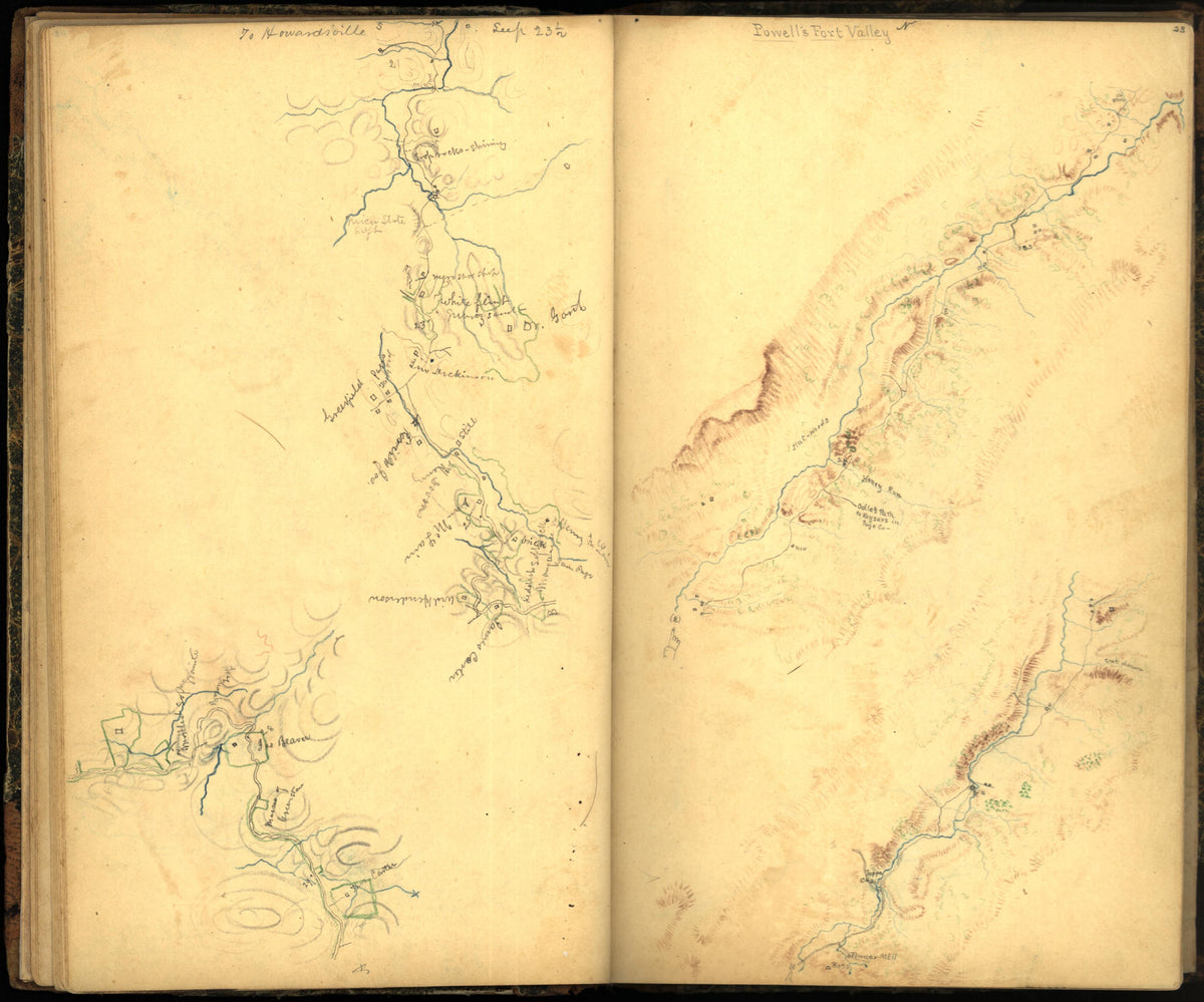 Image 32 of Sketch Book of Jed. Hotchkiss, Capt. &amp; Top. Eng., Hd. Qrs., 2nd Corps, Army of N. Virginia : Virginia from Sketch Book of Jed. Hotchkiss, Capt. &amp; Top. Eng., Hd. Qrs., 2nd Corps, Army of N. Virginia : Virginia 1862 by Relic Map Company