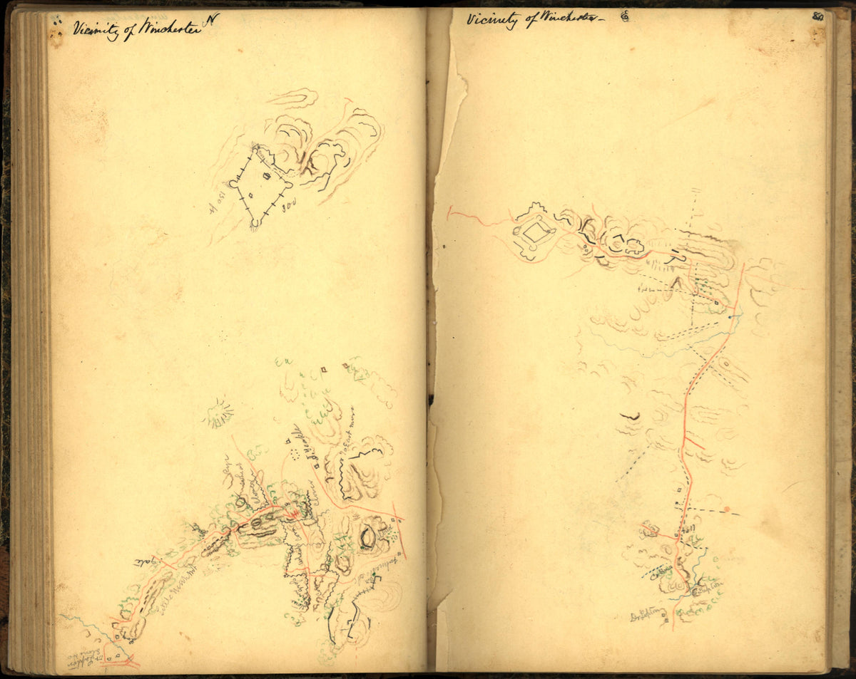 Image 88 of Sketch Book of Jed. Hotchkiss, Capt. &amp; Top. Eng., Hd. Qrs., 2nd Corps, Army of N. Virginia : Virginia from Sketch Book of Jed. Hotchkiss, Capt. &amp; Top. Eng., Hd. Qrs., 2nd Corps, Army of N. Virginia : Virginia 1862 by Relic Map Company
