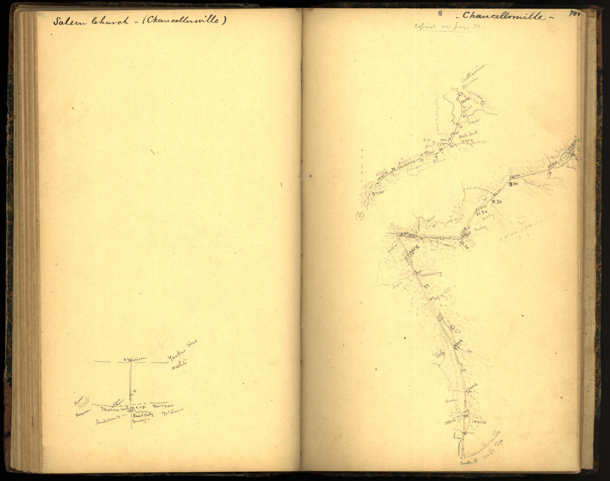 Image 78 of Sketch Book of Jed. Hotchkiss, Capt. &amp; Top. Eng., Hd. Qrs., 2nd Corps, Army of N. Virginia : Virginia from Sketch Book of Jed. Hotchkiss, Capt. &amp; Top. Eng., Hd. Qrs., 2nd Corps, Army of N. Virginia : Virginia 1862 by Relic Map Company