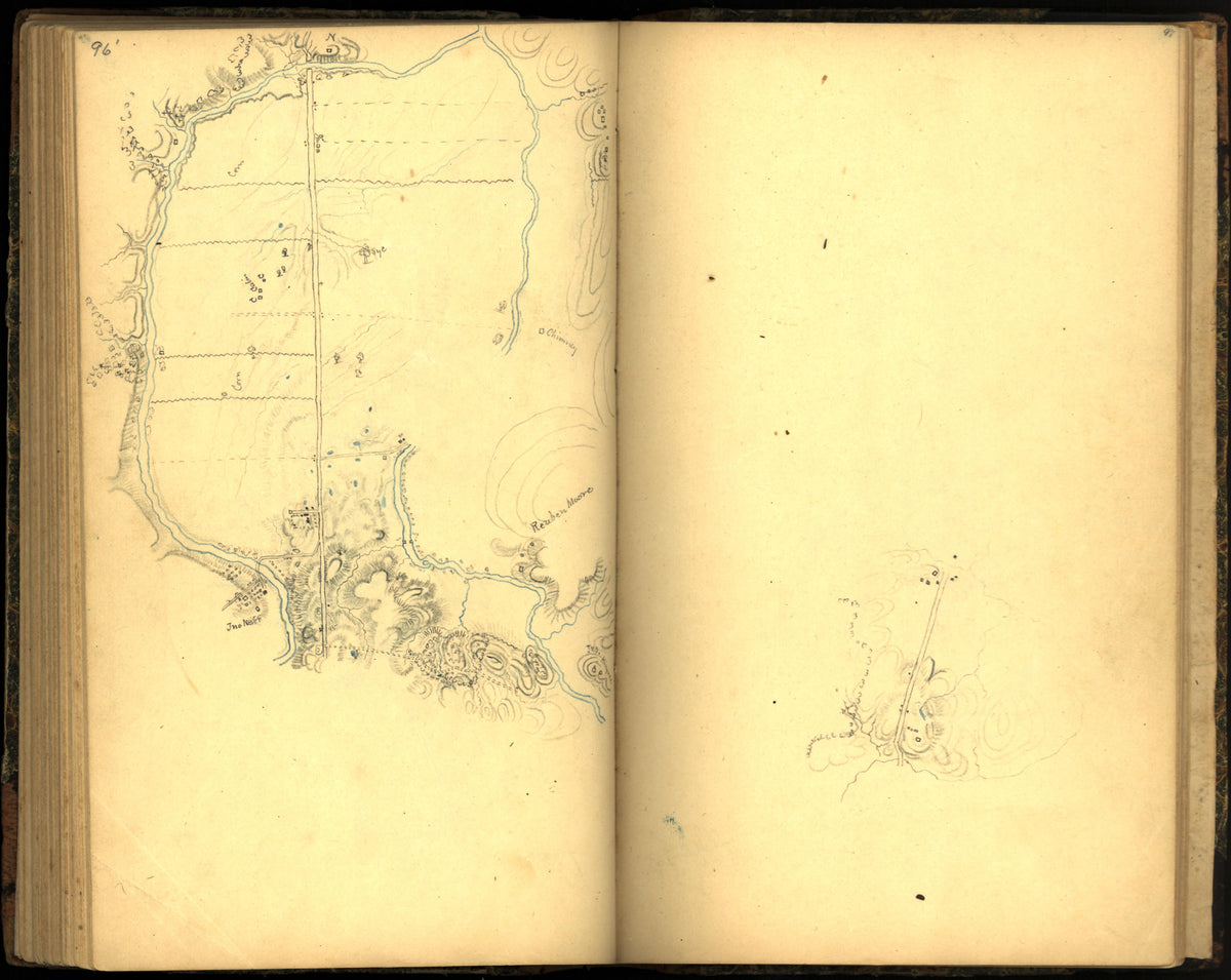 Image 106 of Sketch Book of Jed. Hotchkiss, Capt. &amp; Top. Eng., Hd. Qrs., 2nd Corps, Army of N. Virginia : Virginia from Sketch Book of Jed. Hotchkiss, Capt. &amp; Top. Eng., Hd. Qrs., 2nd Corps, Army of N. Virginia : Virginia 1862 by Relic Map Company