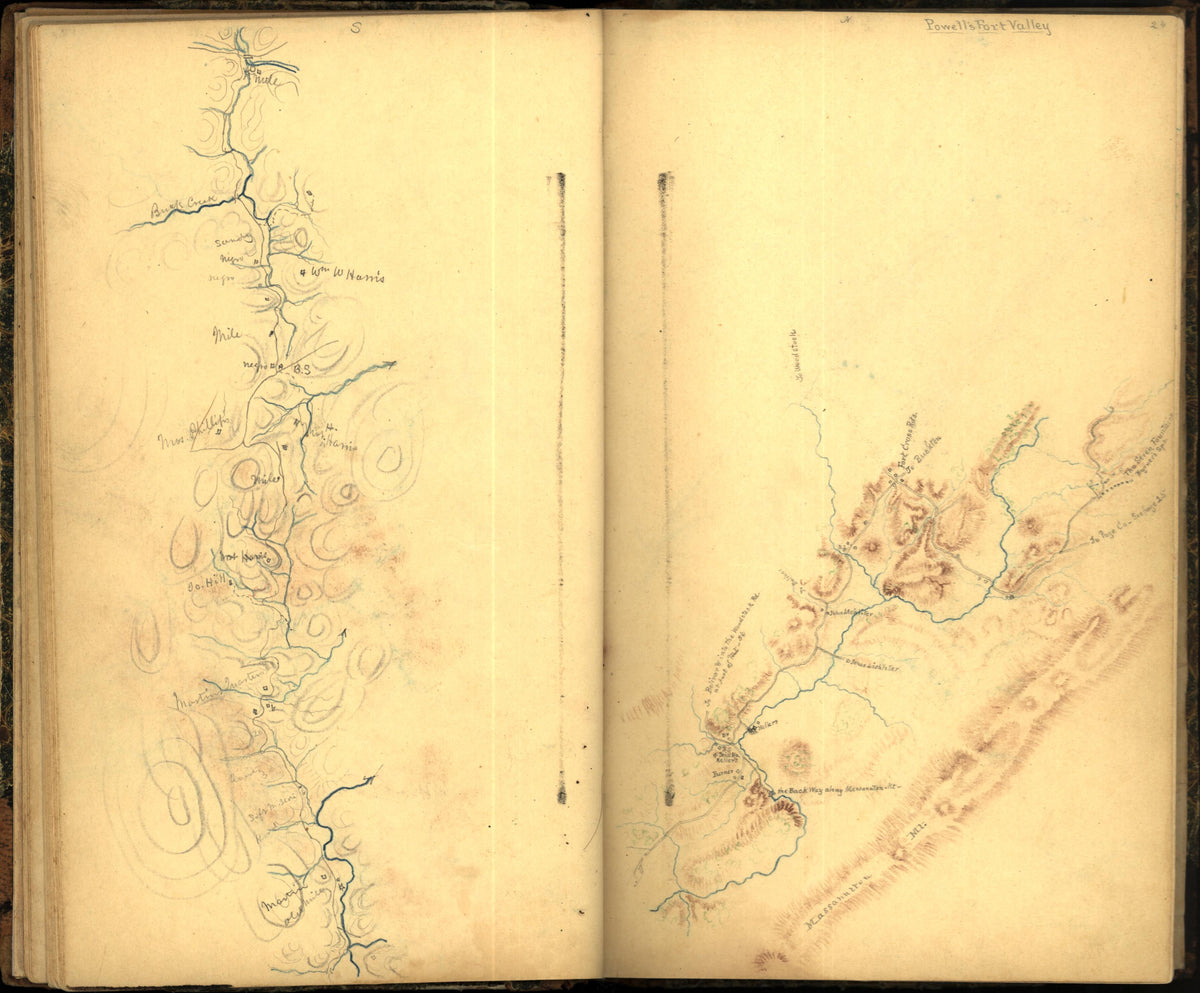 Image 33 of Sketch Book of Jed. Hotchkiss, Capt. &amp; Top. Eng., Hd. Qrs., 2nd Corps, Army of N. Virginia : Virginia from Sketch Book of Jed. Hotchkiss, Capt. &amp; Top. Eng., Hd. Qrs., 2nd Corps, Army of N. Virginia : Virginia 1862 by Relic Map Company