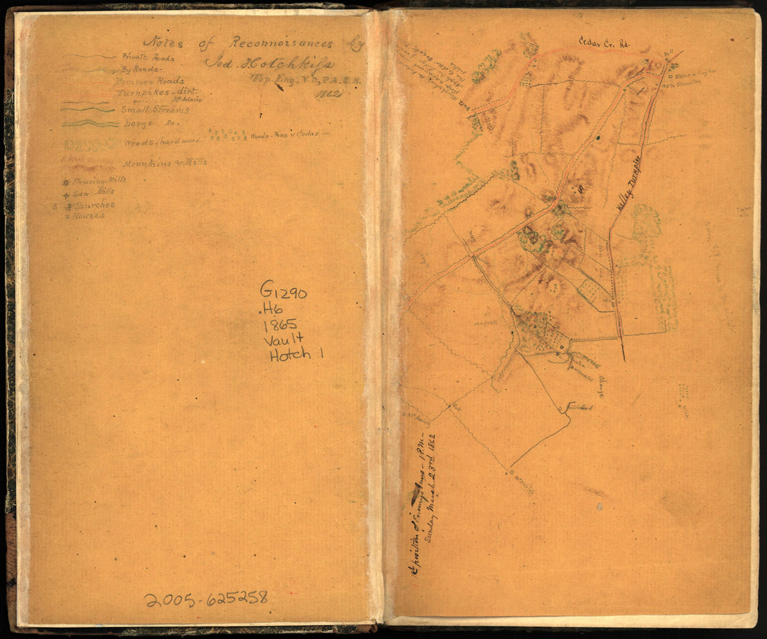 This old map of Maryland, Montgomery County, , Virginia was created by Hotchkiss, Jedediah in 1862