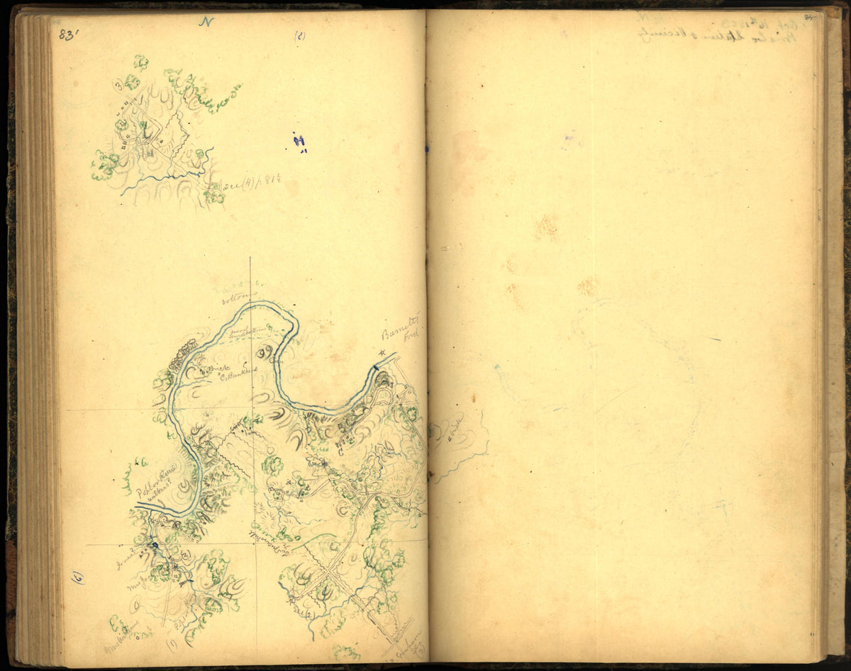 Image 92 of Sketch Book of Jed. Hotchkiss, Capt. &amp; Top. Eng., Hd. Qrs., 2nd Corps, Army of N. Virginia : Virginia from Sketch Book of Jed. Hotchkiss, Capt. &amp; Top. Eng., Hd. Qrs., 2nd Corps, Army of N. Virginia : Virginia 1862 by Relic Map Company