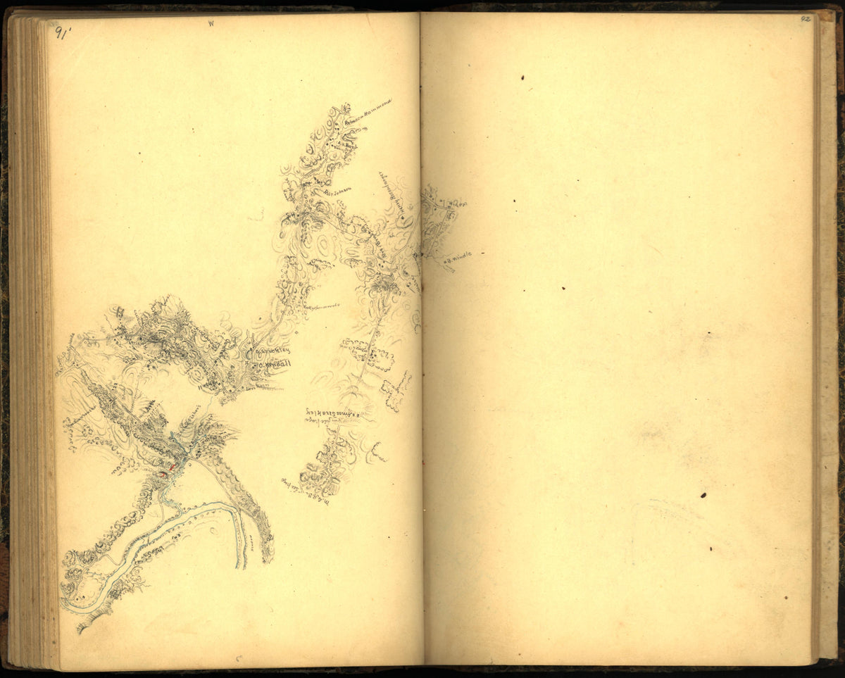 Image 101 of Sketch Book of Jed. Hotchkiss, Capt. &amp; Top. Eng., Hd. Qrs., 2nd Corps, Army of N. Virginia : Virginia from Sketch Book of Jed. Hotchkiss, Capt. &amp; Top. Eng., Hd. Qrs., 2nd Corps, Army of N. Virginia : Virginia 1862 by Relic Map Company
