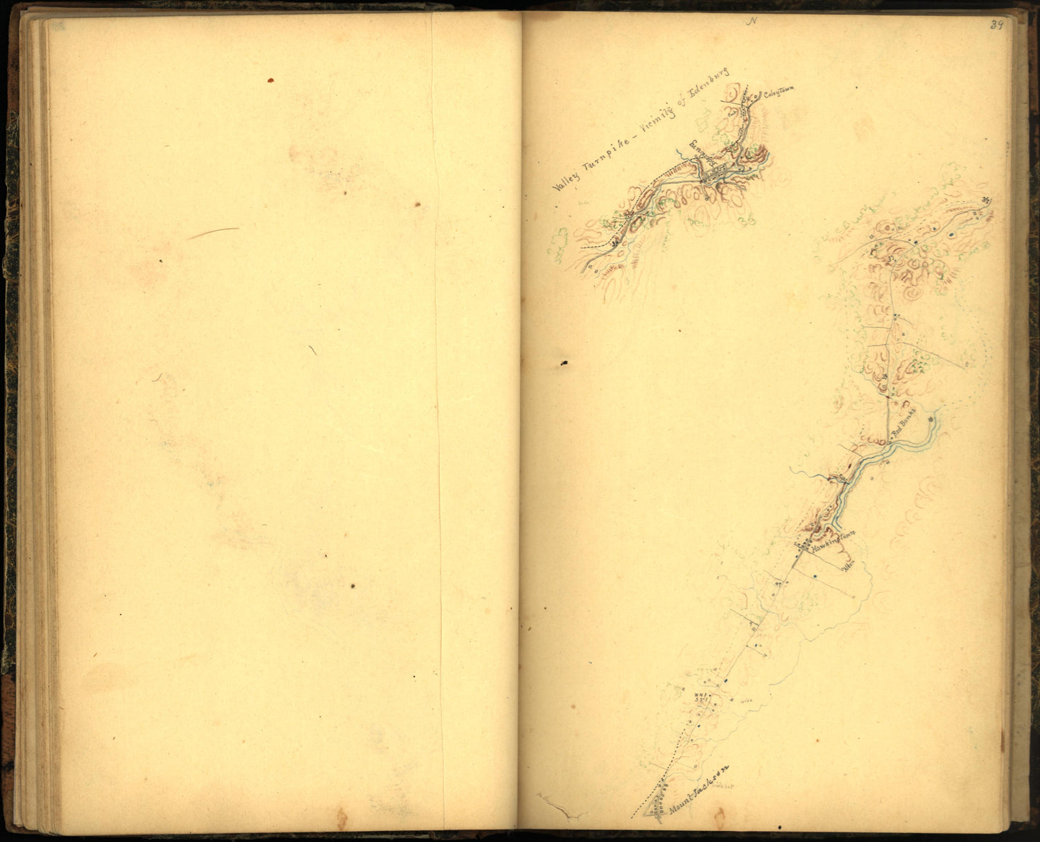 Image 47 of Sketch Book of Jed. Hotchkiss, Capt. &amp; Top. Eng., Hd. Qrs., 2nd Corps, Army of N. Virginia : Virginia from Sketch Book of Jed. Hotchkiss, Capt. &amp; Top. Eng., Hd. Qrs., 2nd Corps, Army of N. Virginia : Virginia 1862 by Relic Map Company