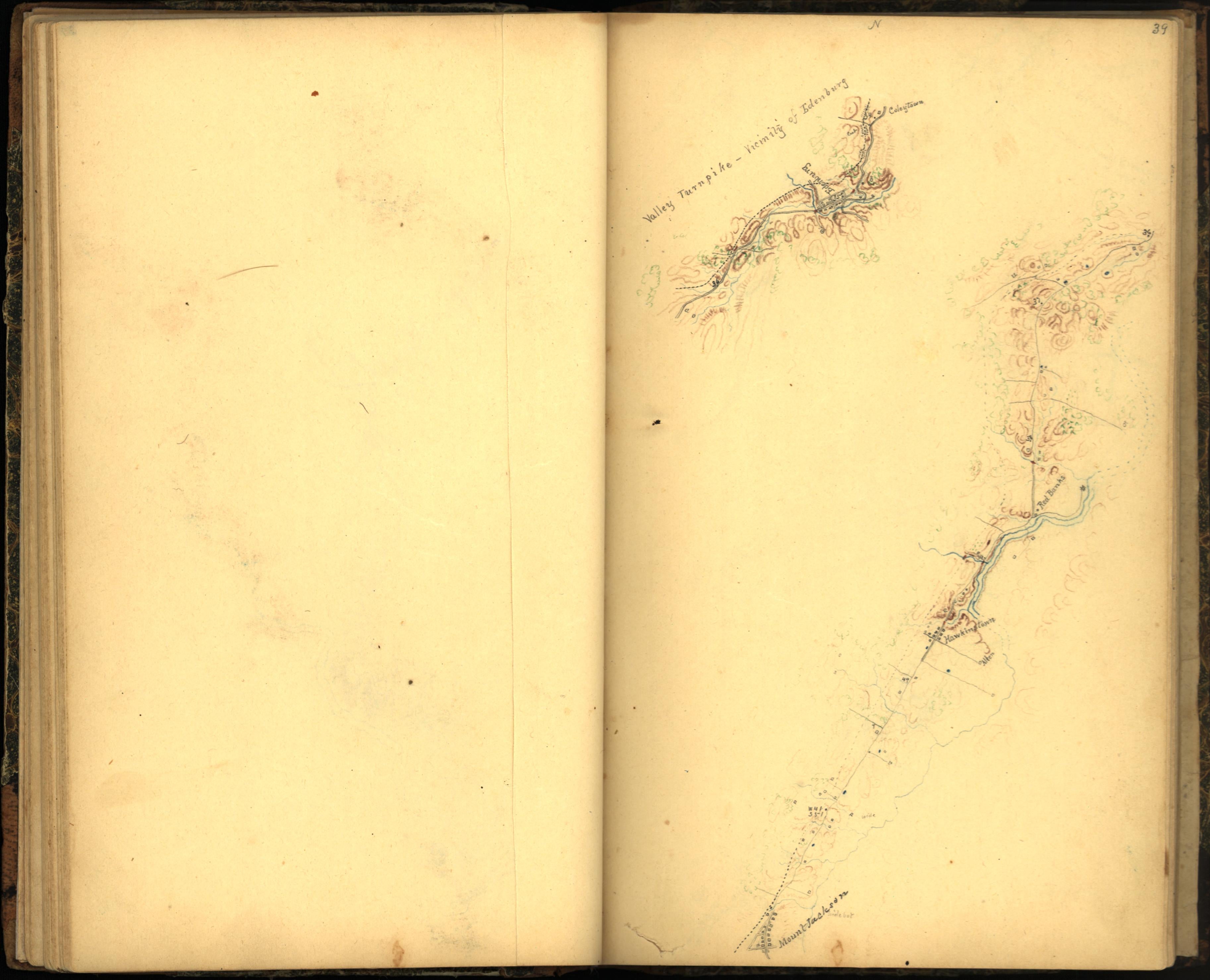 Image 47 of Sketch Book of Jed. Hotchkiss, Capt. &amp; Top. Eng., Hd. Qrs., 2nd Corps, Army of N. Virginia : Virginia from Sketch Book of Jed. Hotchkiss, Capt. &amp; Top. Eng., Hd. Qrs., 2nd Corps, Army of N. Virginia : Virginia 1862 by Relic Map Company