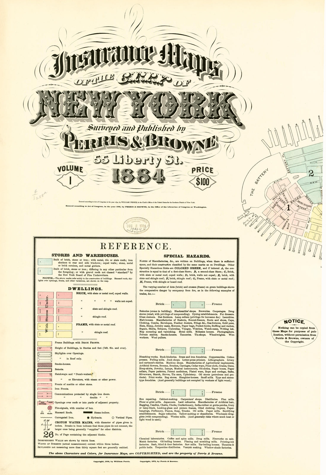 Image 1 of Insurance Maps of the City of New York from Insurance Maps of the City of New York 1879 by Relic Map Company