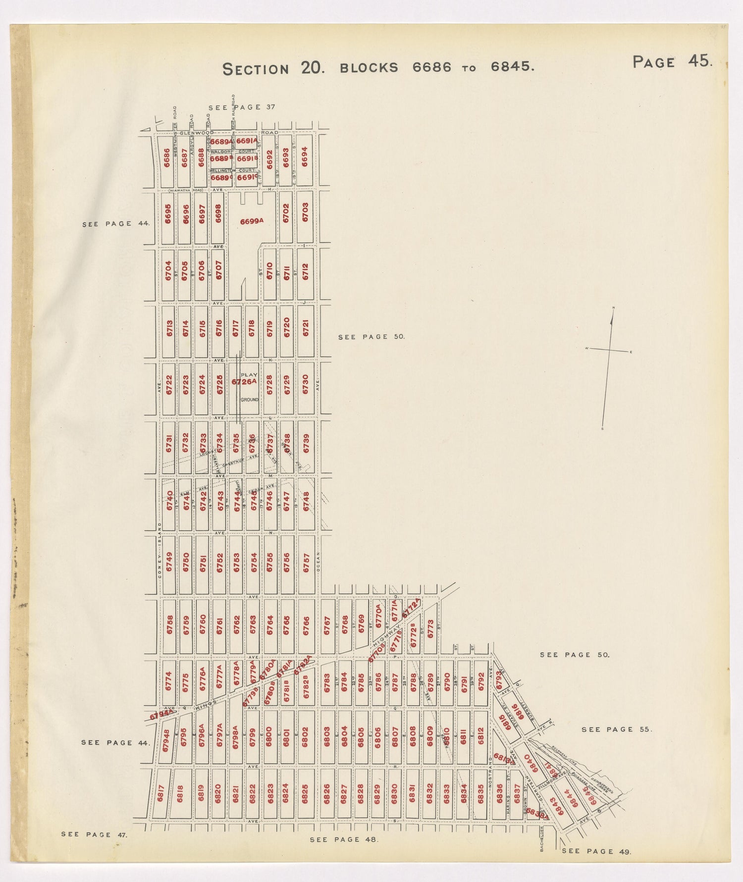 Image 49 of the Land Map of the County of Kings, State of New York 1911 to 1920, Inclusive from the Land Map of the County of Kings, State of New York 1911 to 1920, Inclusive 1910 by Relic Map Company