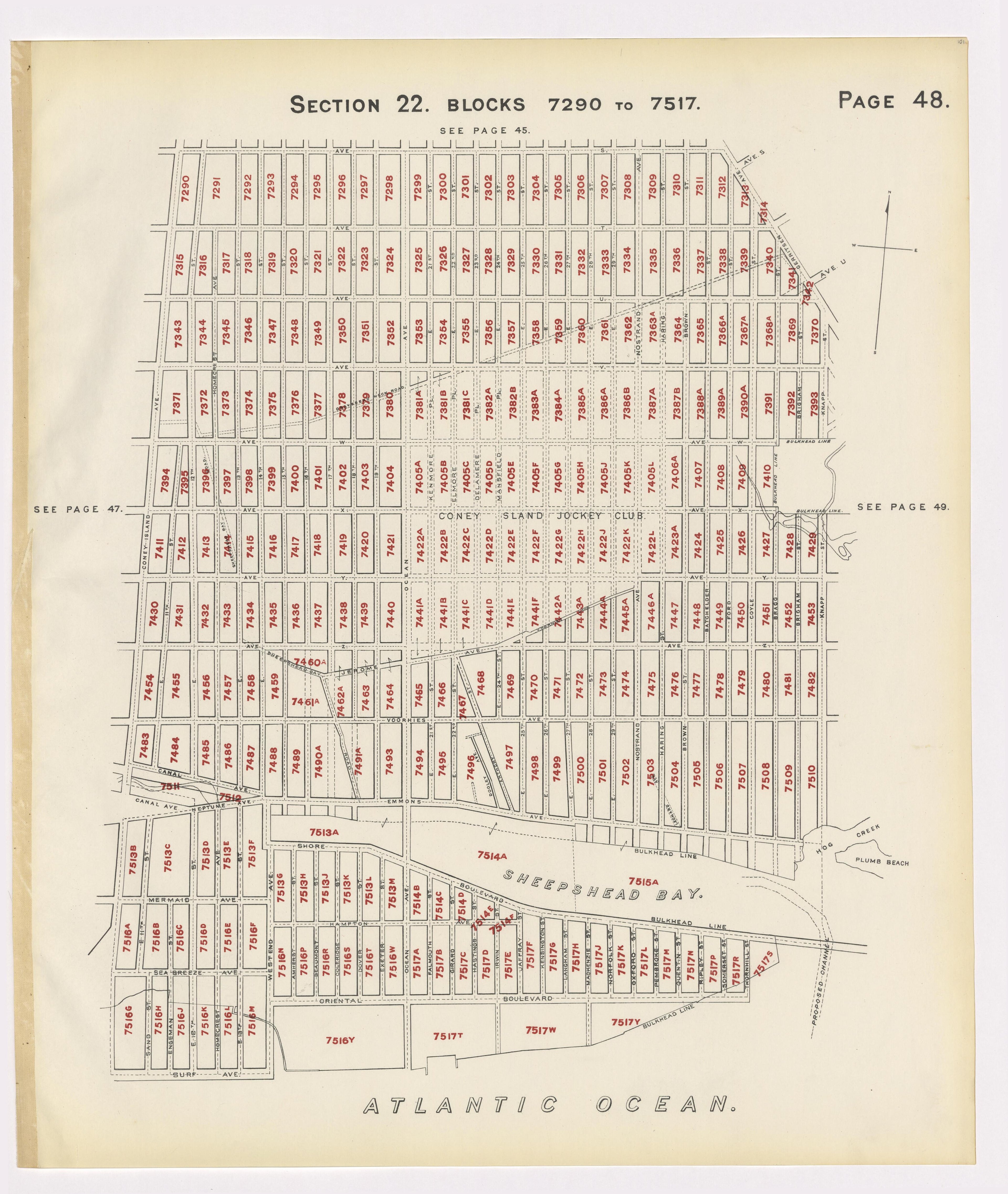 Image 52 of the Land Map of the County of Kings, State of New York 1911 to 1920, Inclusive from the Land Map of the County of Kings, State of New York 1911 to 1920, Inclusive 1910 by Relic Map Company