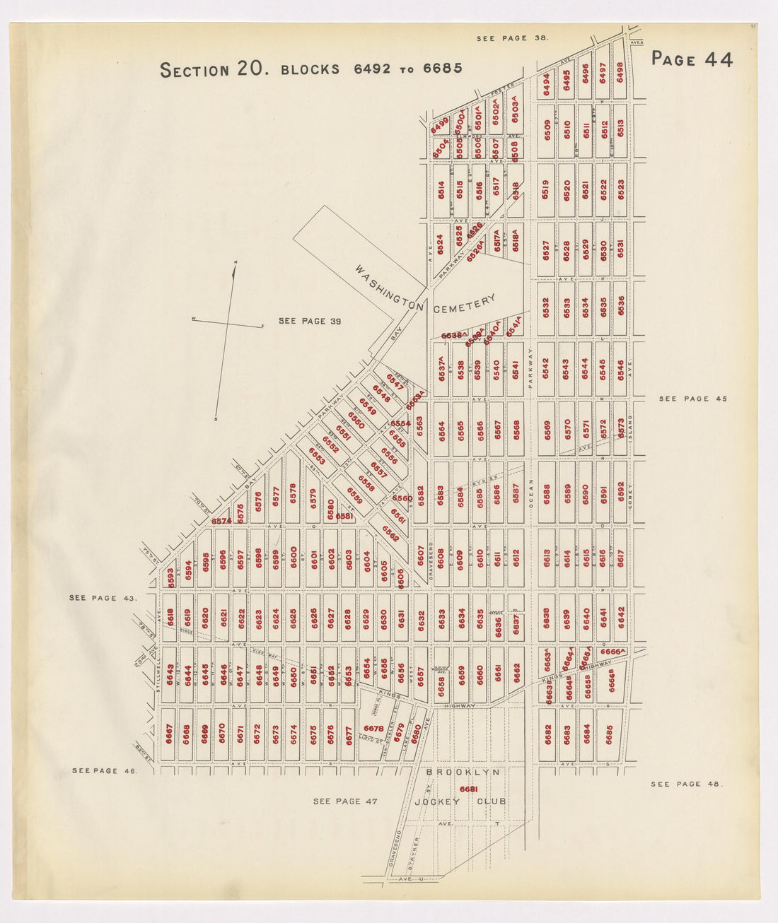 Image 48 of the Land Map of the County of Kings, State of New York 1911 to 1920, Inclusive from the Land Map of the County of Kings, State of New York 1911 to 1920, Inclusive 1910 by Relic Map Company