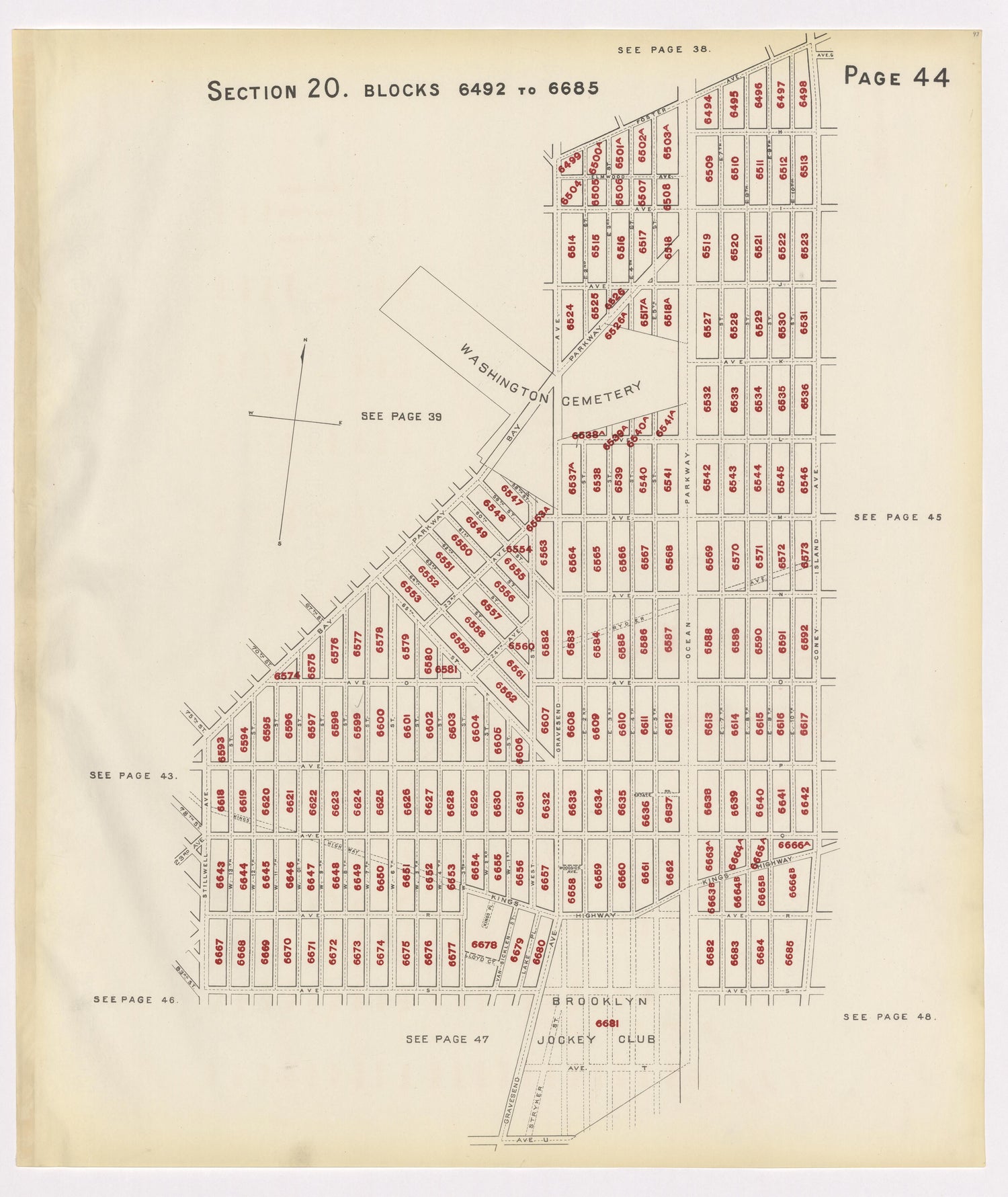 Image 48 of the Land Map of the County of Kings, State of New York 1911 to 1920, Inclusive from the Land Map of the County of Kings, State of New York 1911 to 1920, Inclusive 1910 by Relic Map Company