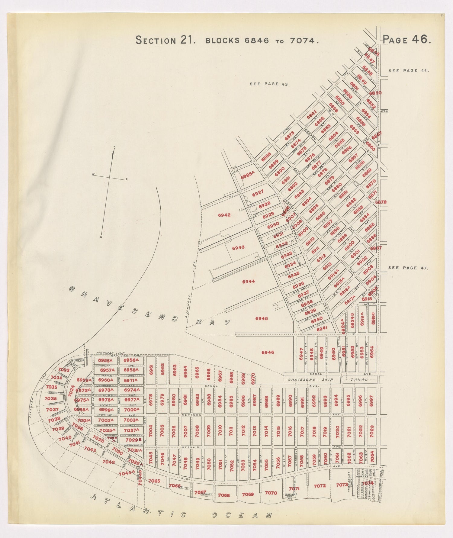 Image 50 of the Land Map of the County of Kings, State of New York 1911 to 1920, Inclusive from the Land Map of the County of Kings, State of New York 1911 to 1920, Inclusive 1910 by Relic Map Company