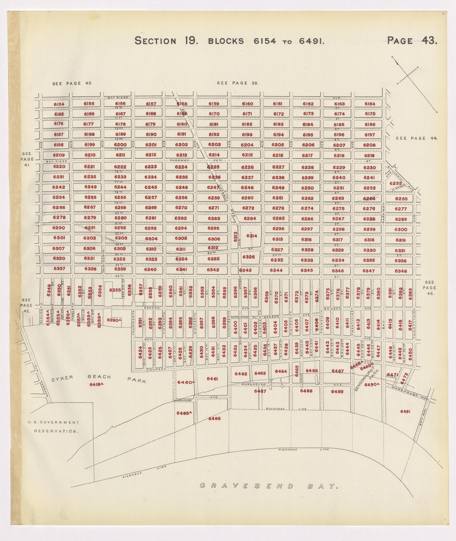 Image 47 of the Land Map of the County of Kings, State of New York 1911 to 1920, Inclusive from the Land Map of the County of Kings, State of New York 1911 to 1920, Inclusive 1910 by Relic Map Company