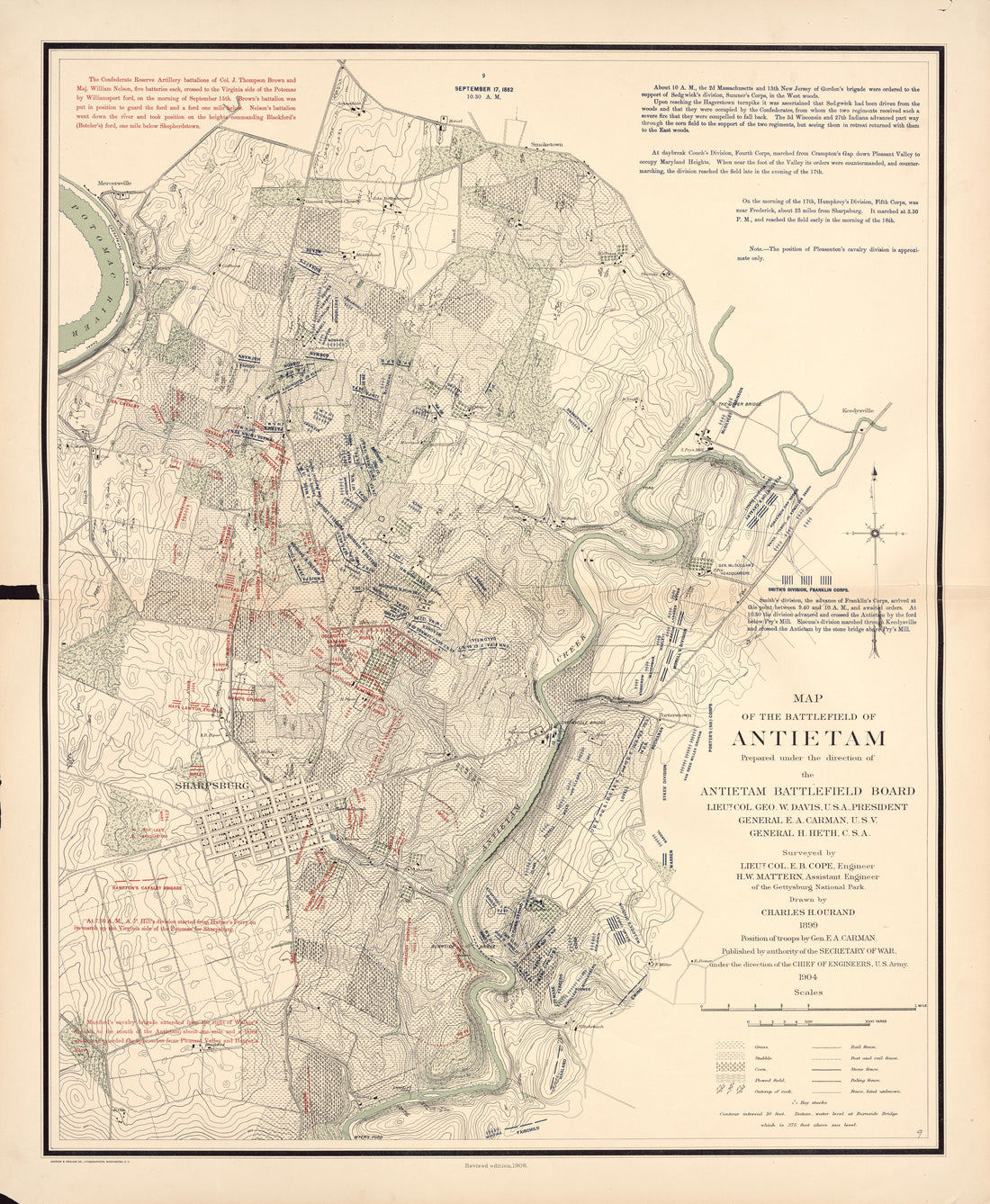 This old map of Antietam, Maryland,  was created by United States. War Department in 1908