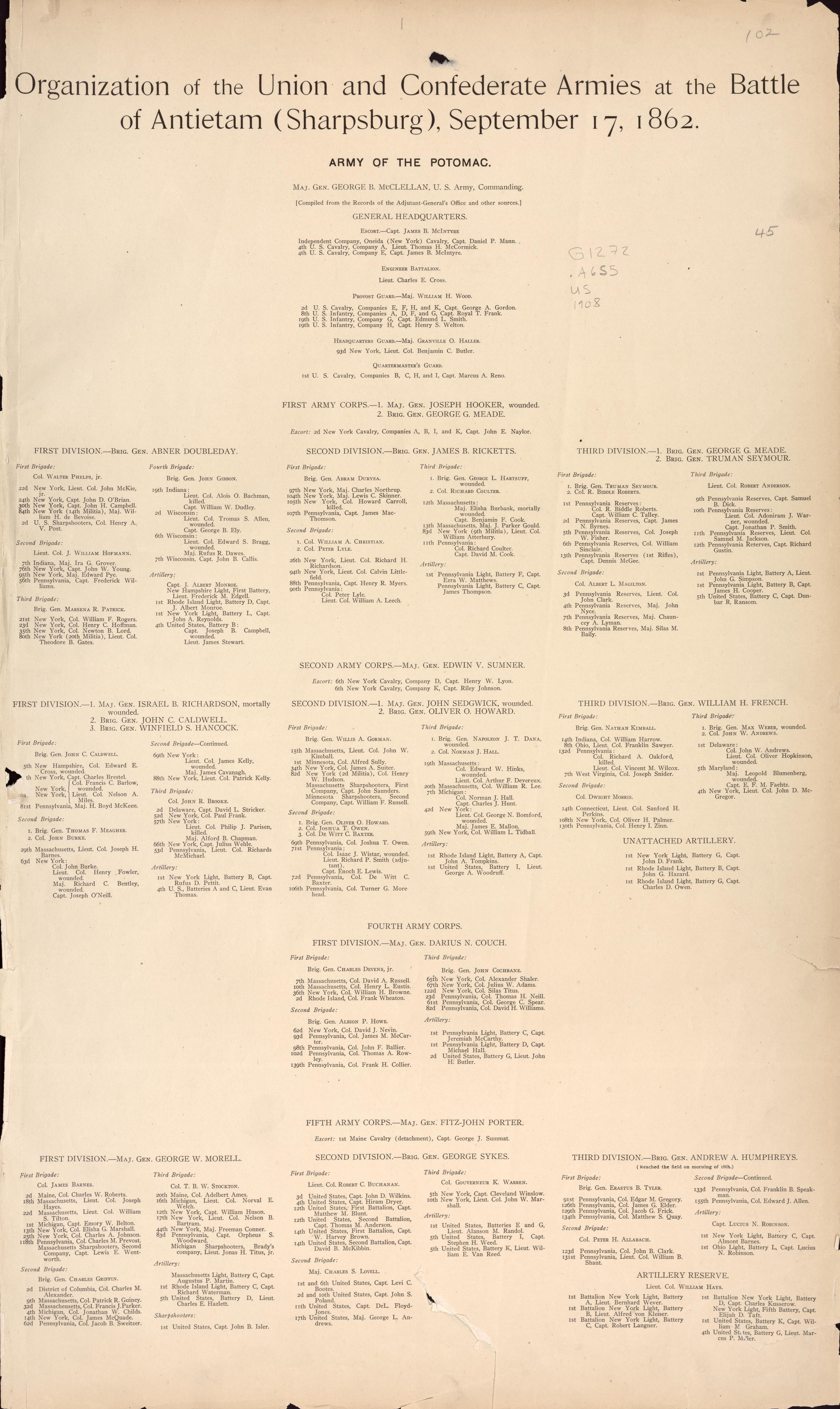 This old map of Antietam, Maryland,  was created by United States. War Department in 1908