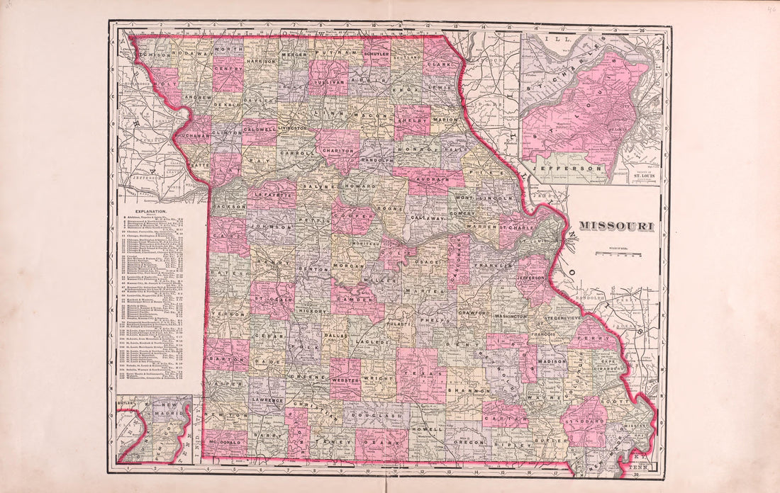 Missouri from Plat Book of St. Charles County, Missouri : Compiled from County Records and Actual Surveys 1905 by Relic Map Company